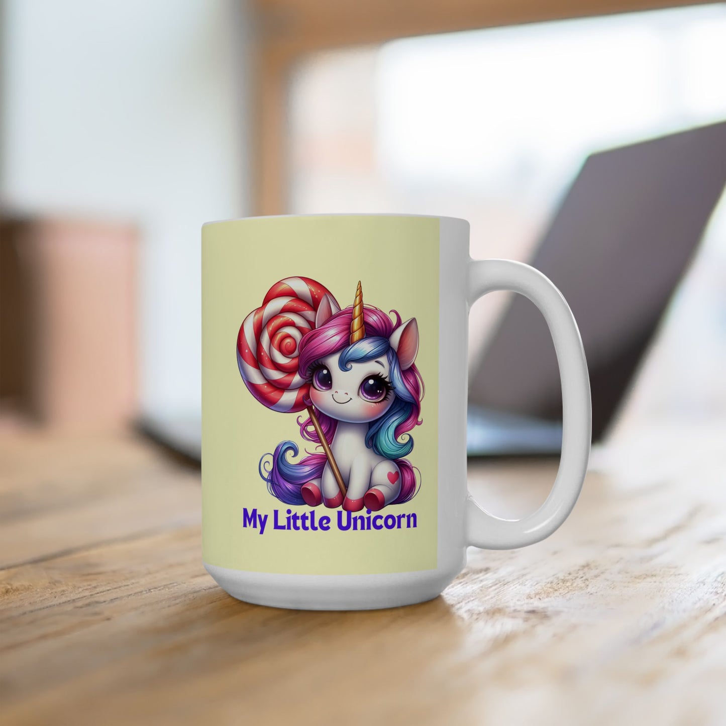My Little Unicorn Candy Mug 11-15 Ounces Yellow