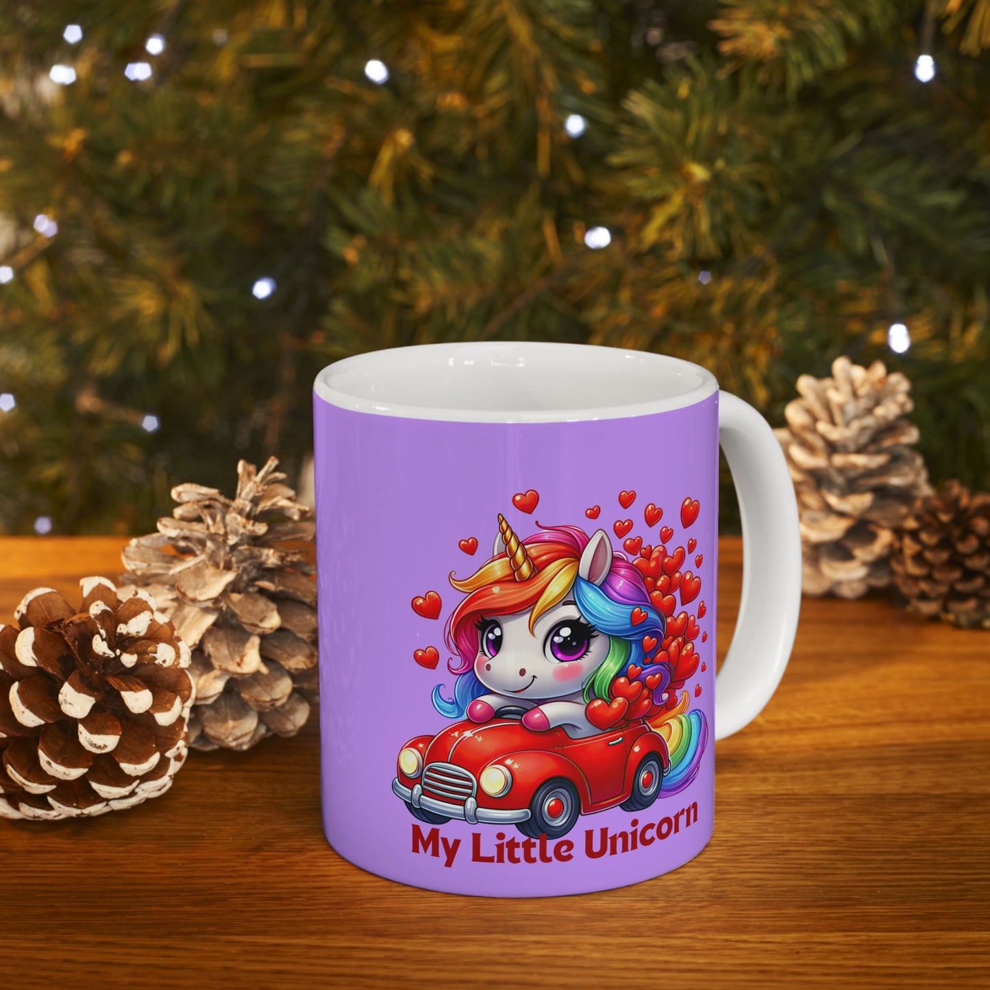 My Little Unicorn Red Car Mug 11-15 Ounces Purple