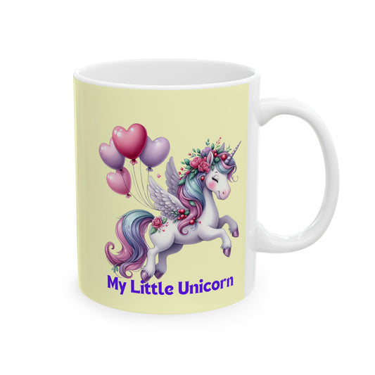 My Little Unicorn Horse Mug 11-15 Ounces Yellow