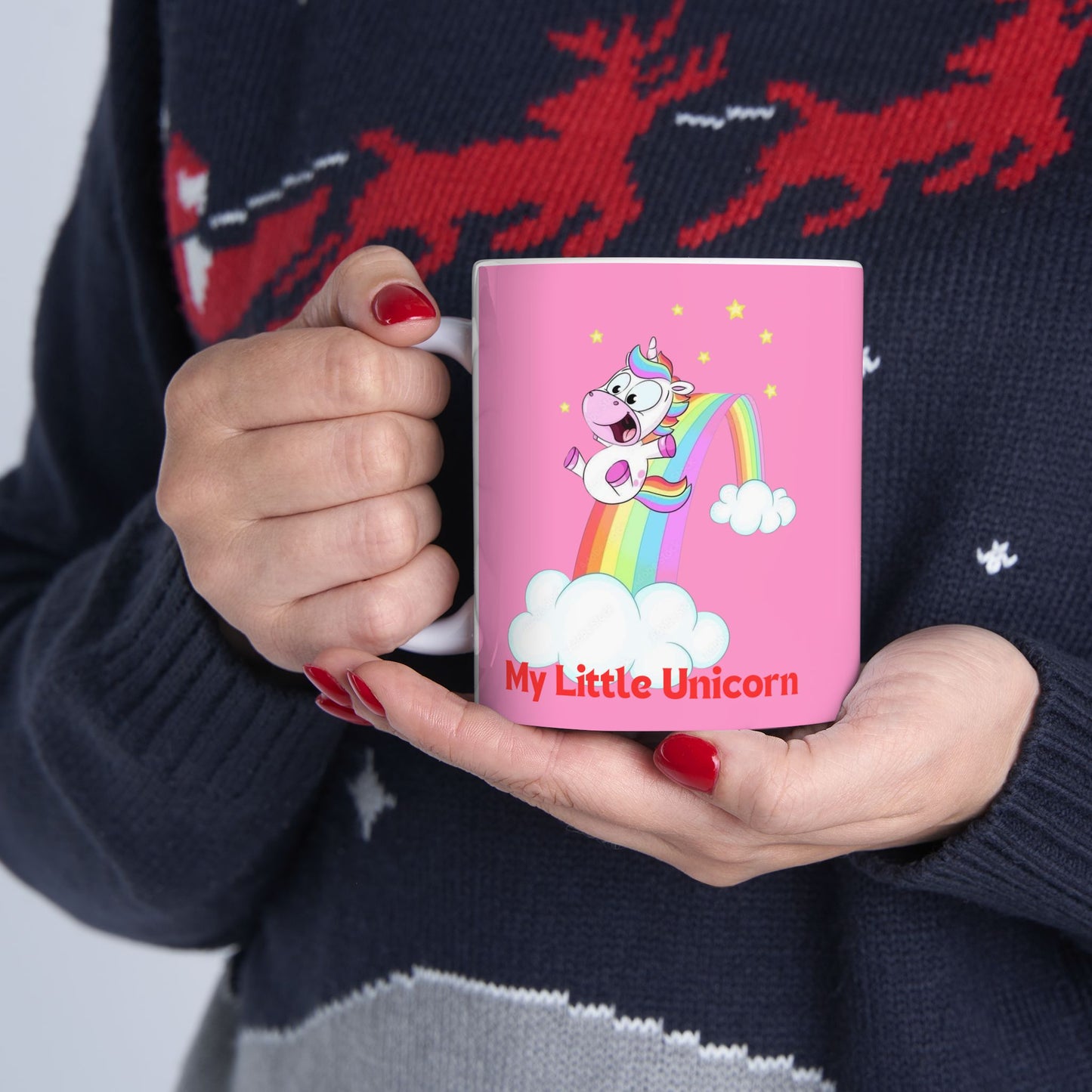 My Little Gold Star Unicorn Mug 11-15 Onces Pink