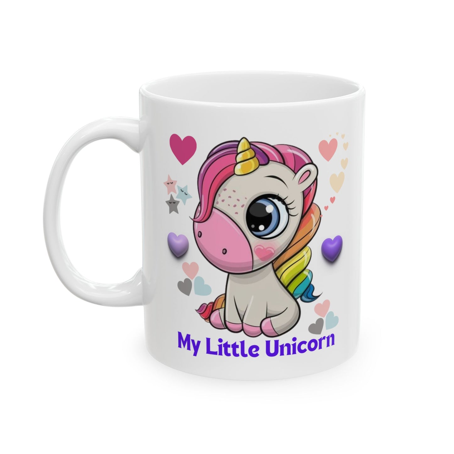 My Little Unicorn Balloons Mug 11-15 Ounces White