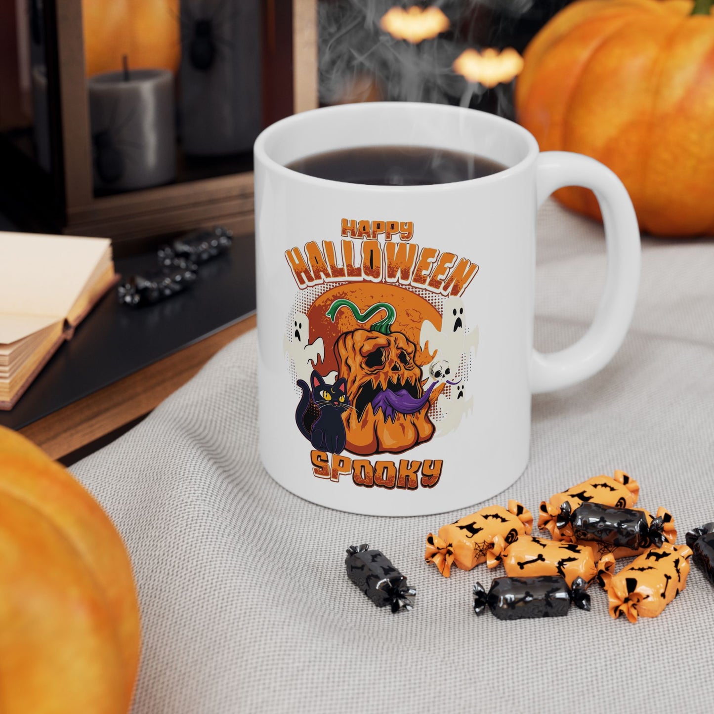 Happy Halloween Mug 11-15 Onces White