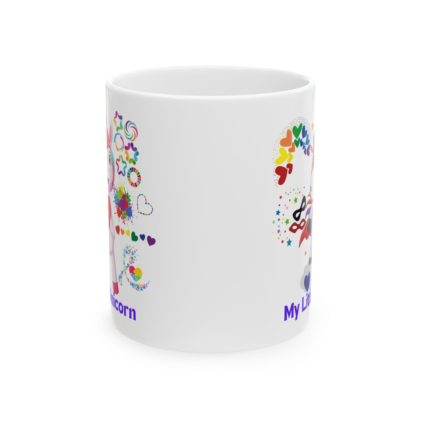 My Little Unicorn Couple Mug 11-15 Ounces White