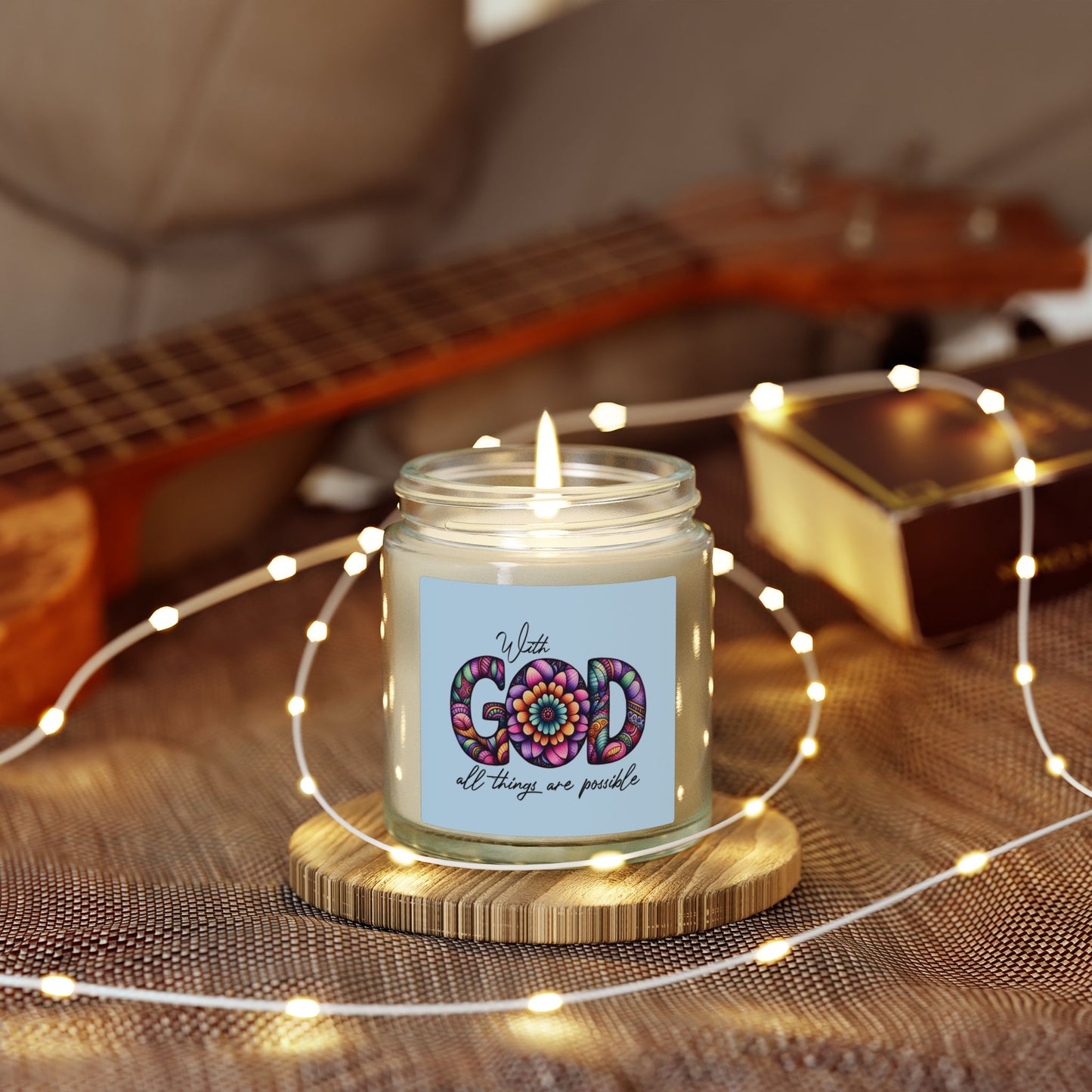 With Good  All Things Are Possible Scented Candles, Coconut Apricot Wax (4oz, 9oz)