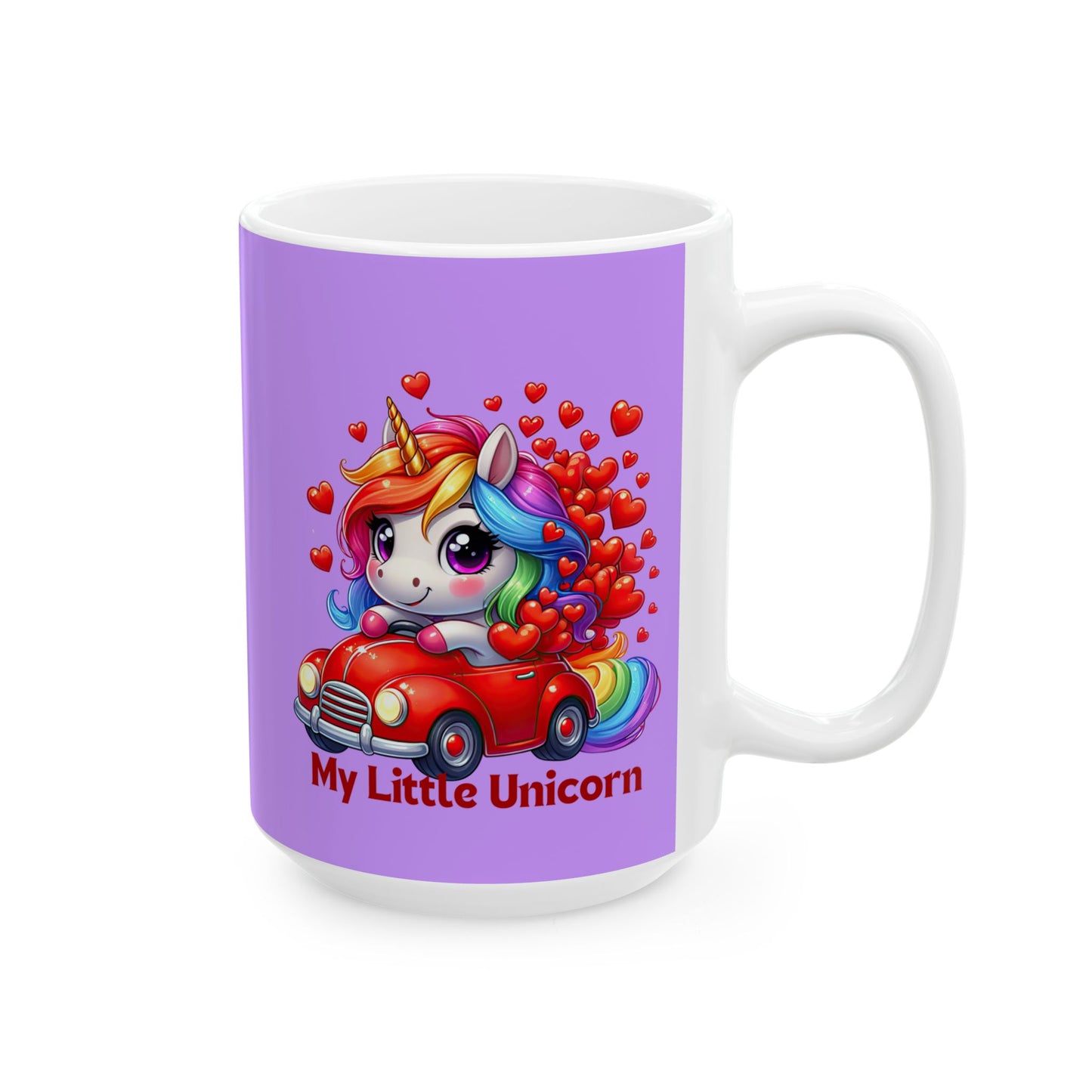 My Little Unicorn Red Car Mug 11-15 Ounces Purple