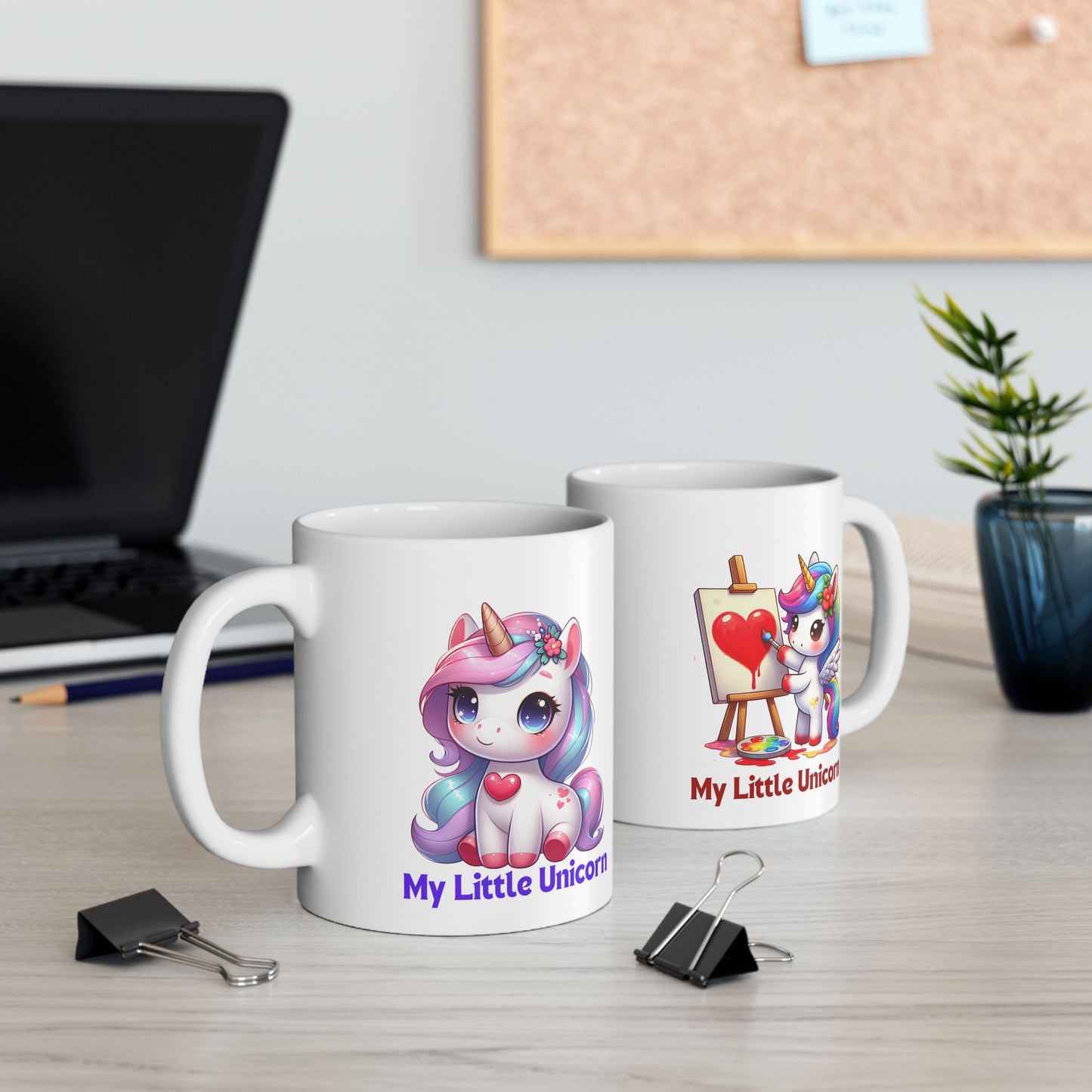 My Little Unicorn Heart Mug 11-15 Ounces White