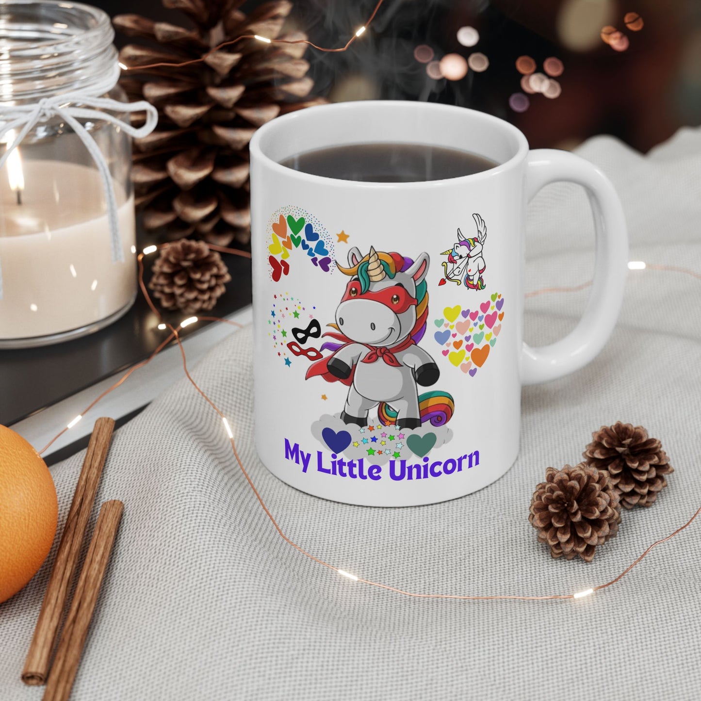 My Little Unicorn Couple Mug 11-15 Ounces White
