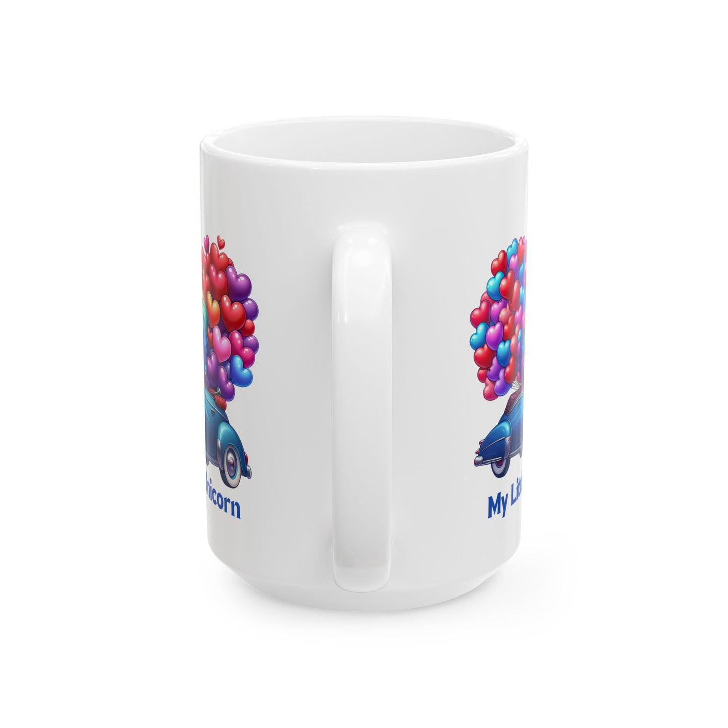 My Little Unicorn Blue Car Mug 11-15 Ounces White