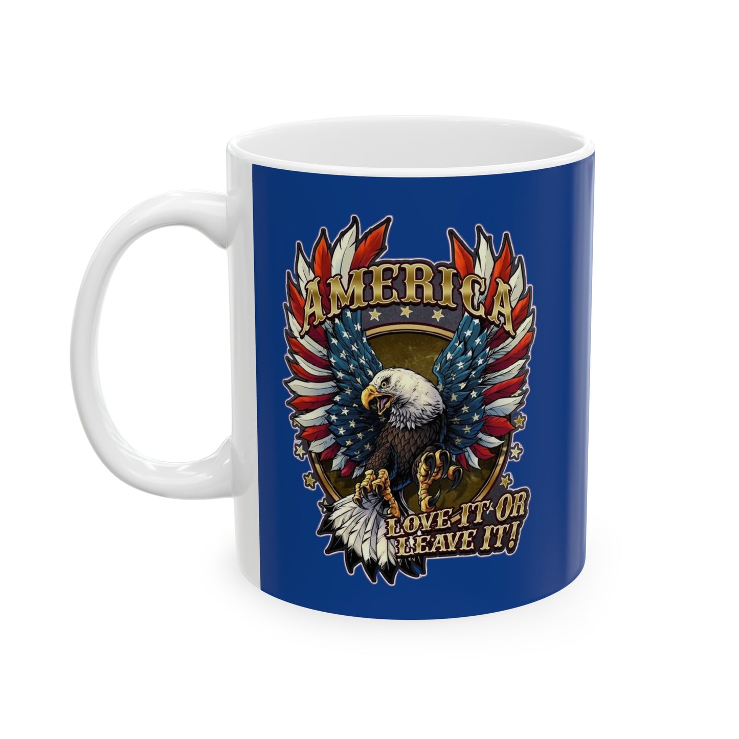 Eagle Mug 11 Ounces Dark Blue