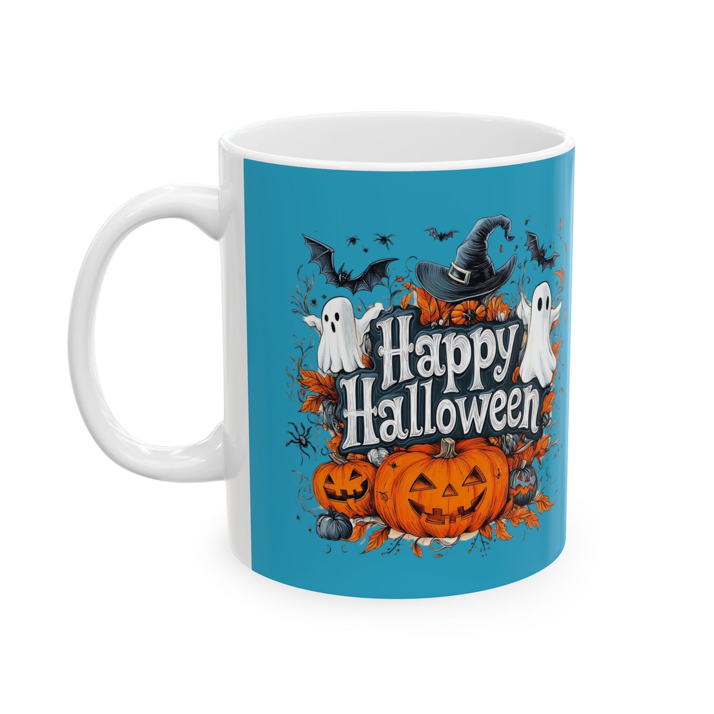 Happy Halloween Mug 11-15 Onces Torquoise