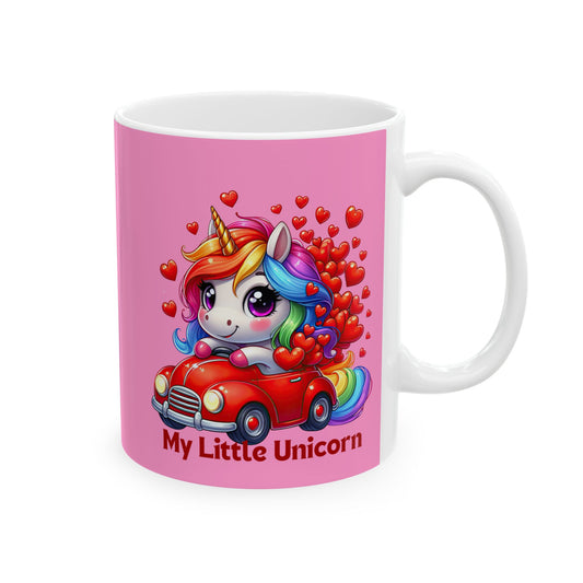 My Little Unicorn Red Car Mug 11-15 Ounces Pink