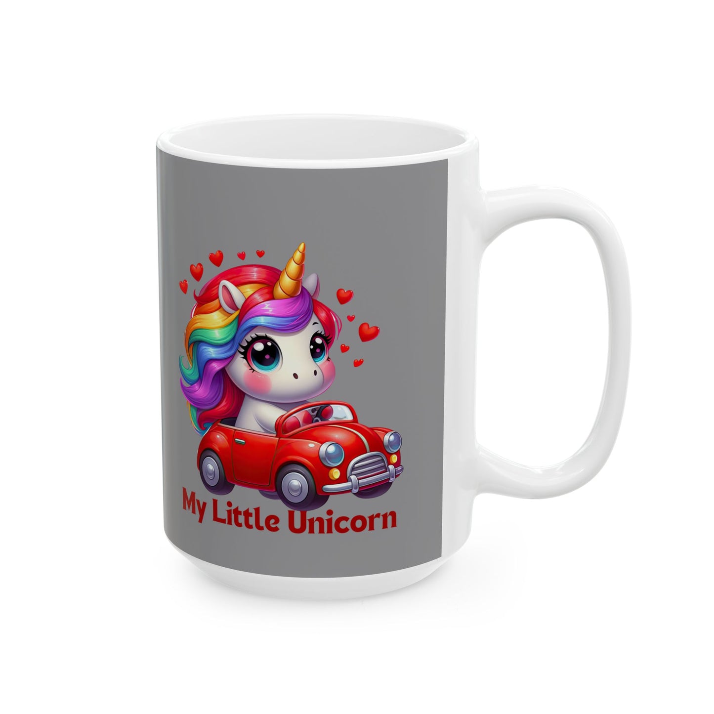 My Little Unicorn Castle Mug 11-15 Ounces Grey