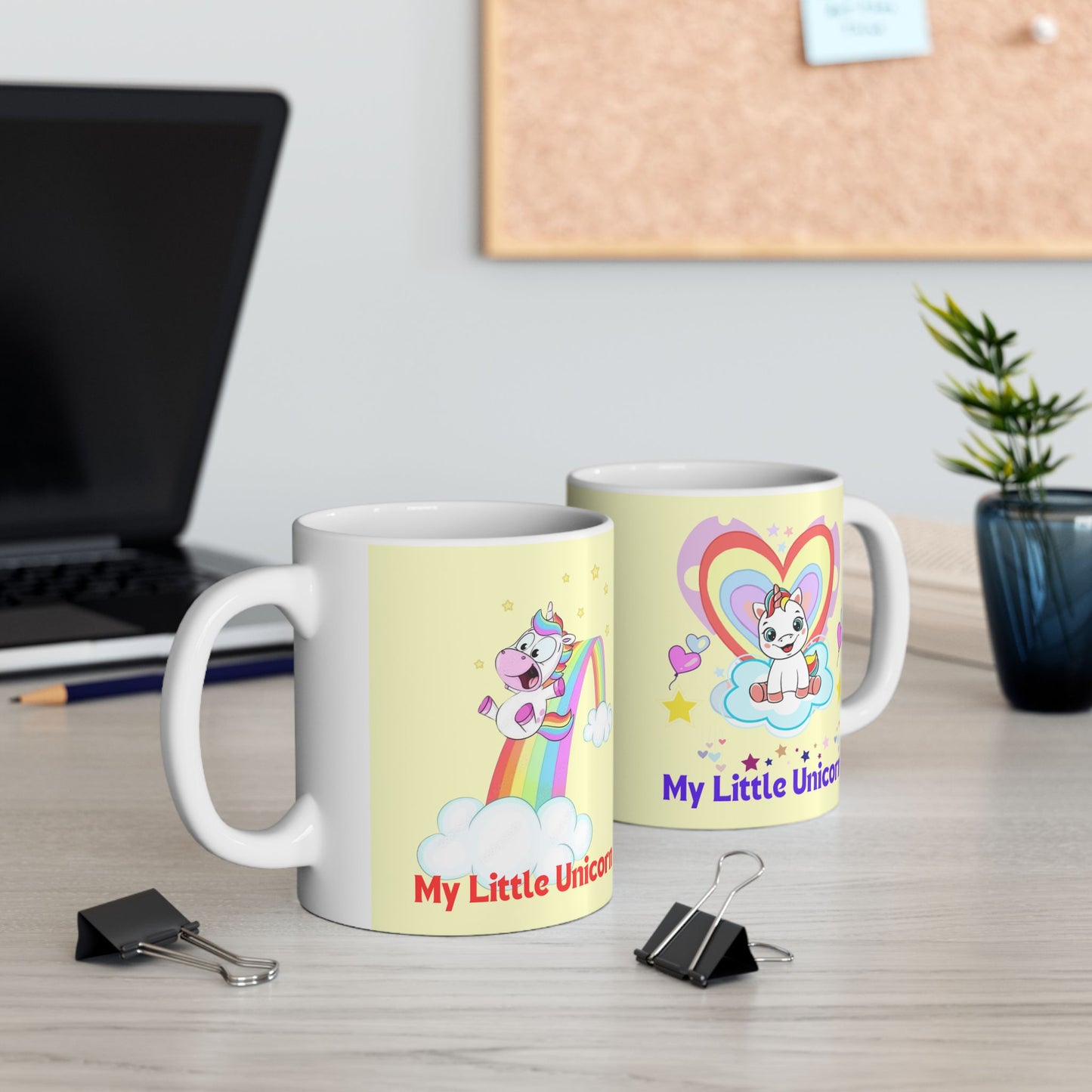 My Little Gold Star Unicorn Mug 11-15 Onces Yellow