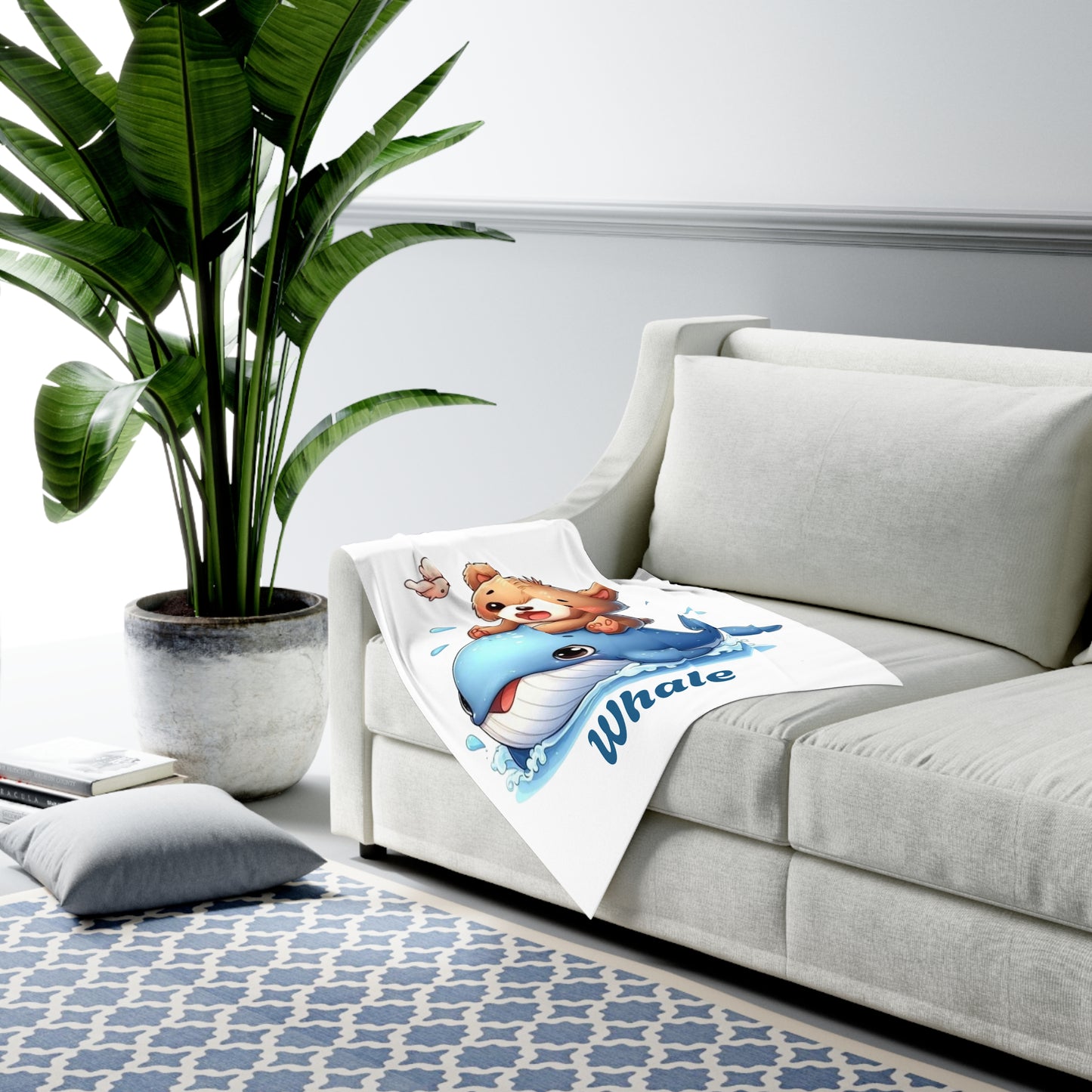 Whale Baby Swaddle Blanket
