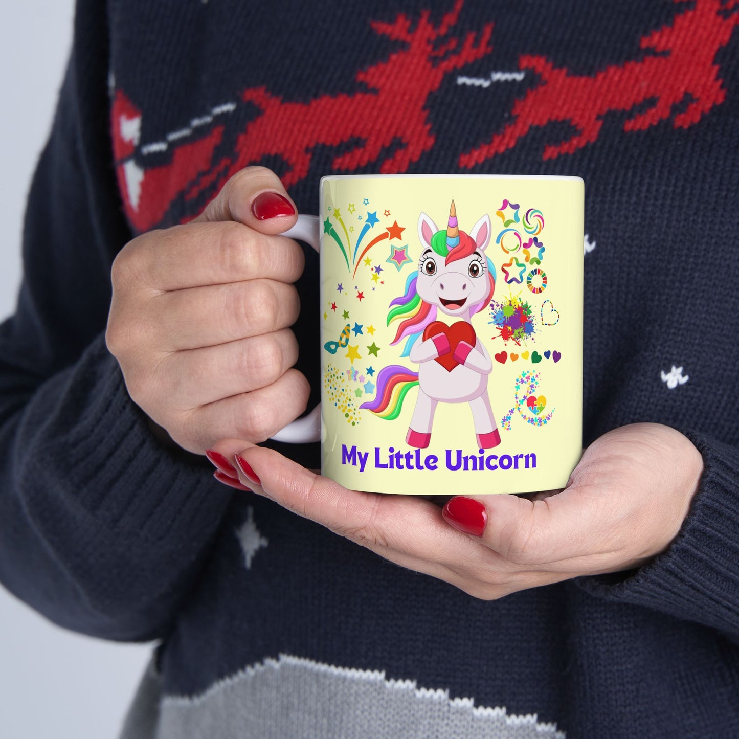 My Little Unicorn Couple Mug 11-15 Ounces Yellow
