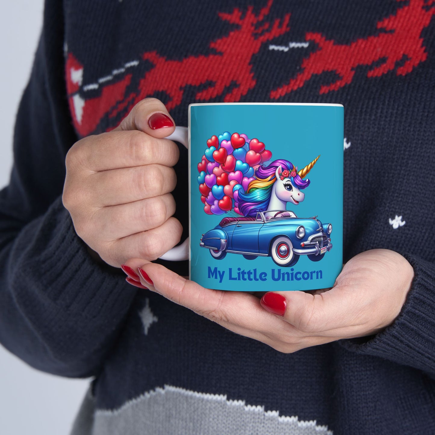 My Little Unicorn Horse Mug 11-15 Ounces Turquoise
