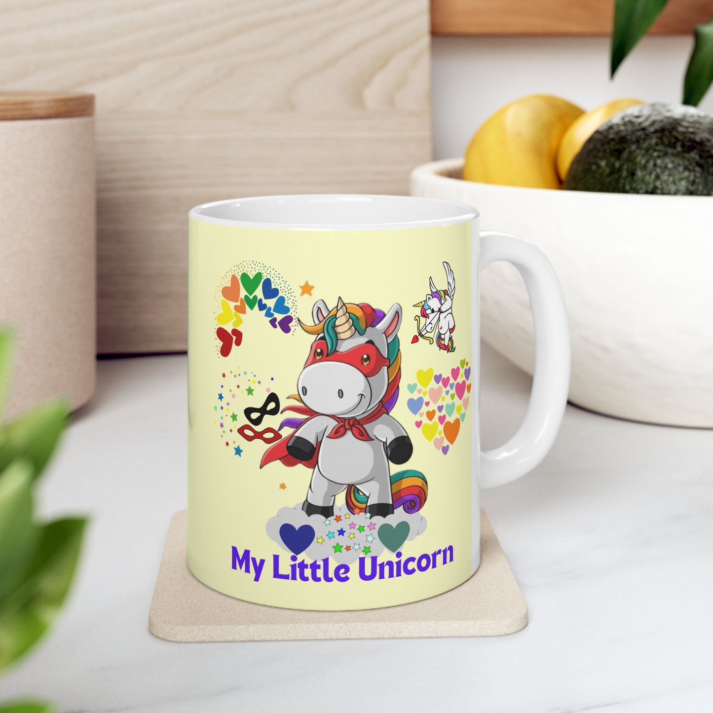 My Little Unicorn Couple Mug 11-15 Ounces Yellow