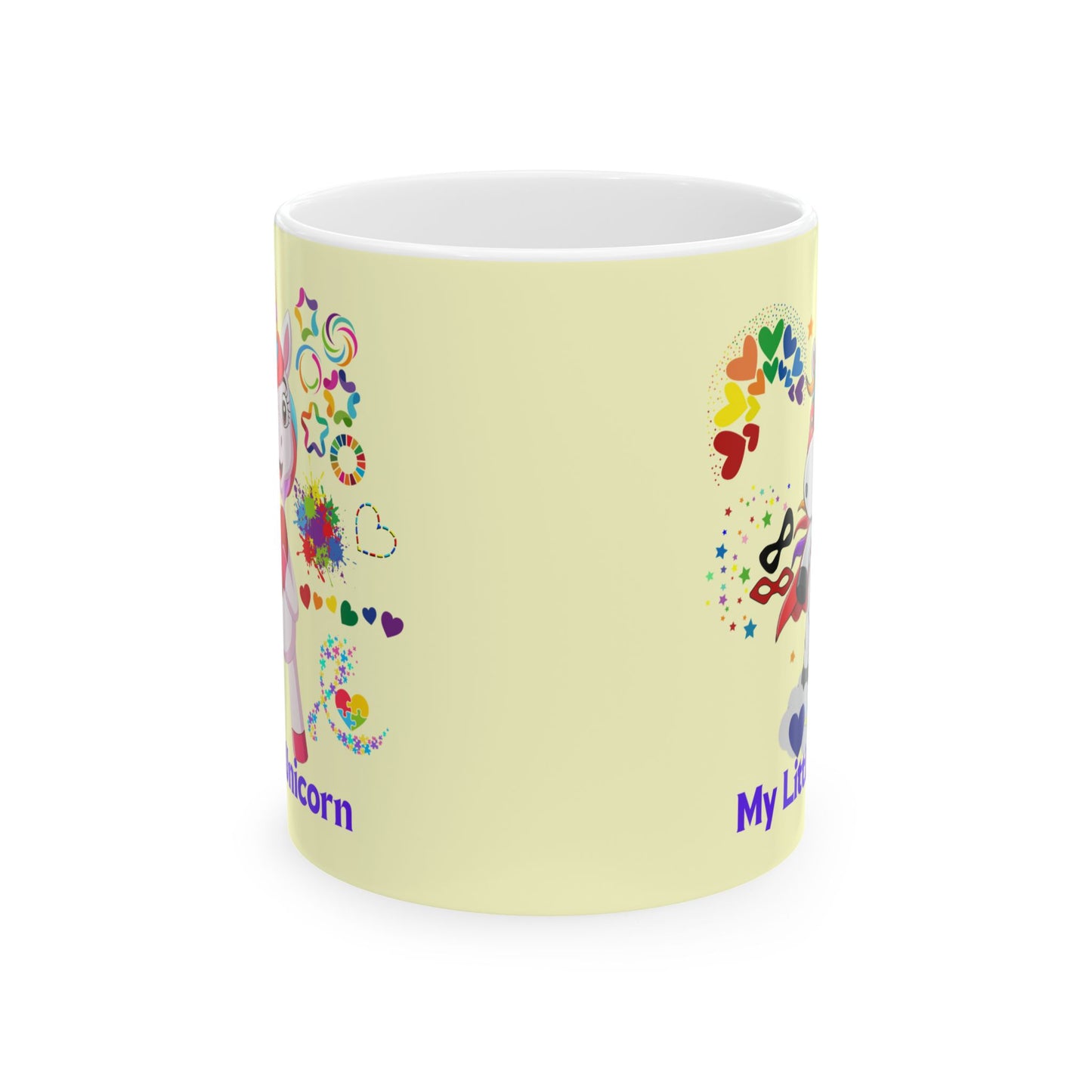 My Little Unicorn Couple Mug 11-15 Ounces Yellow