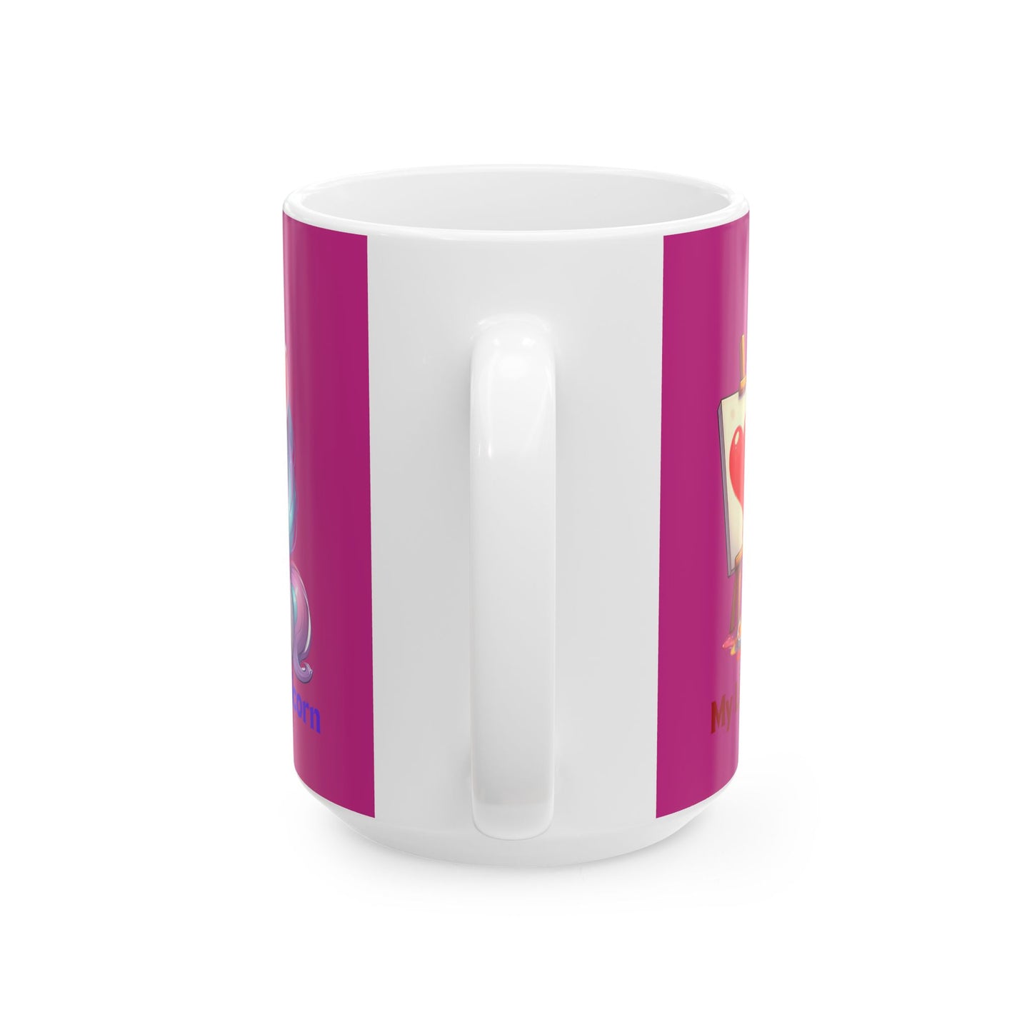 My Little Unicorn Heart Mug 11-15 Ounces Pink