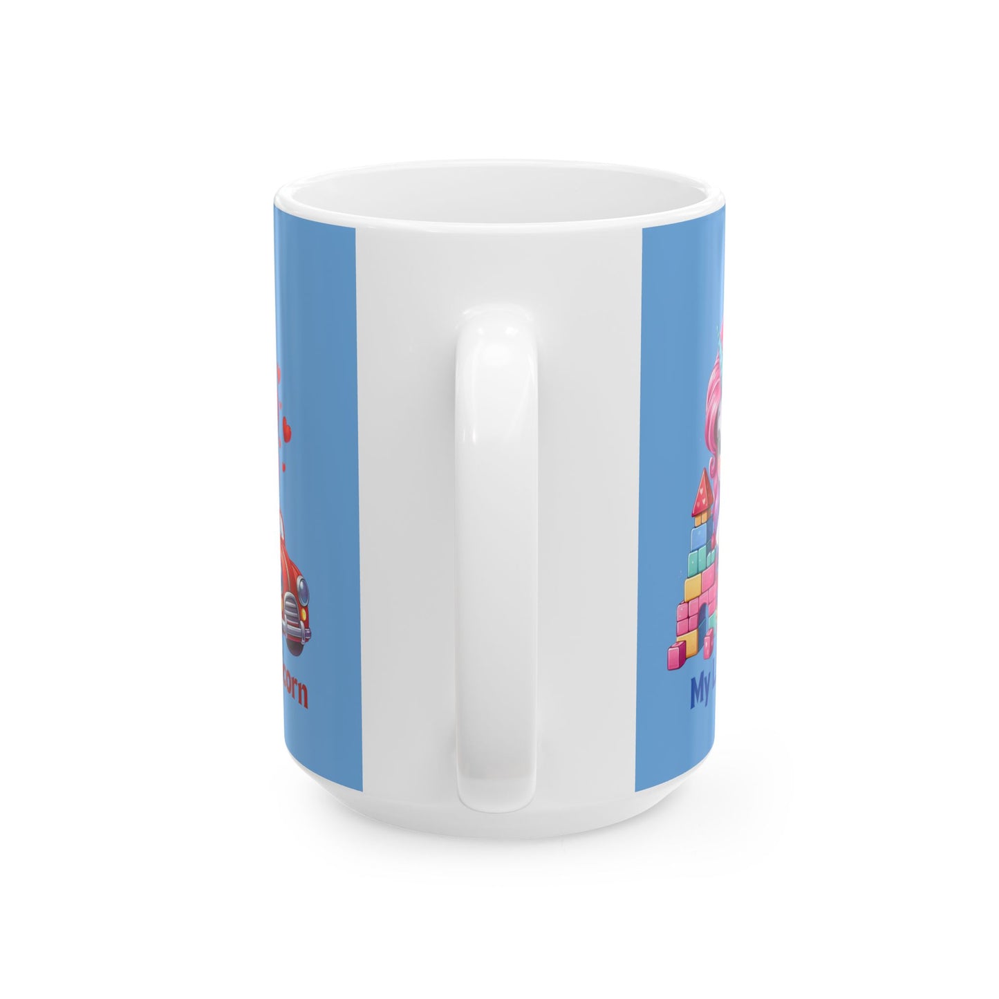 My Little Unicorn Castle Mug 11-15 Ounces Light Blue