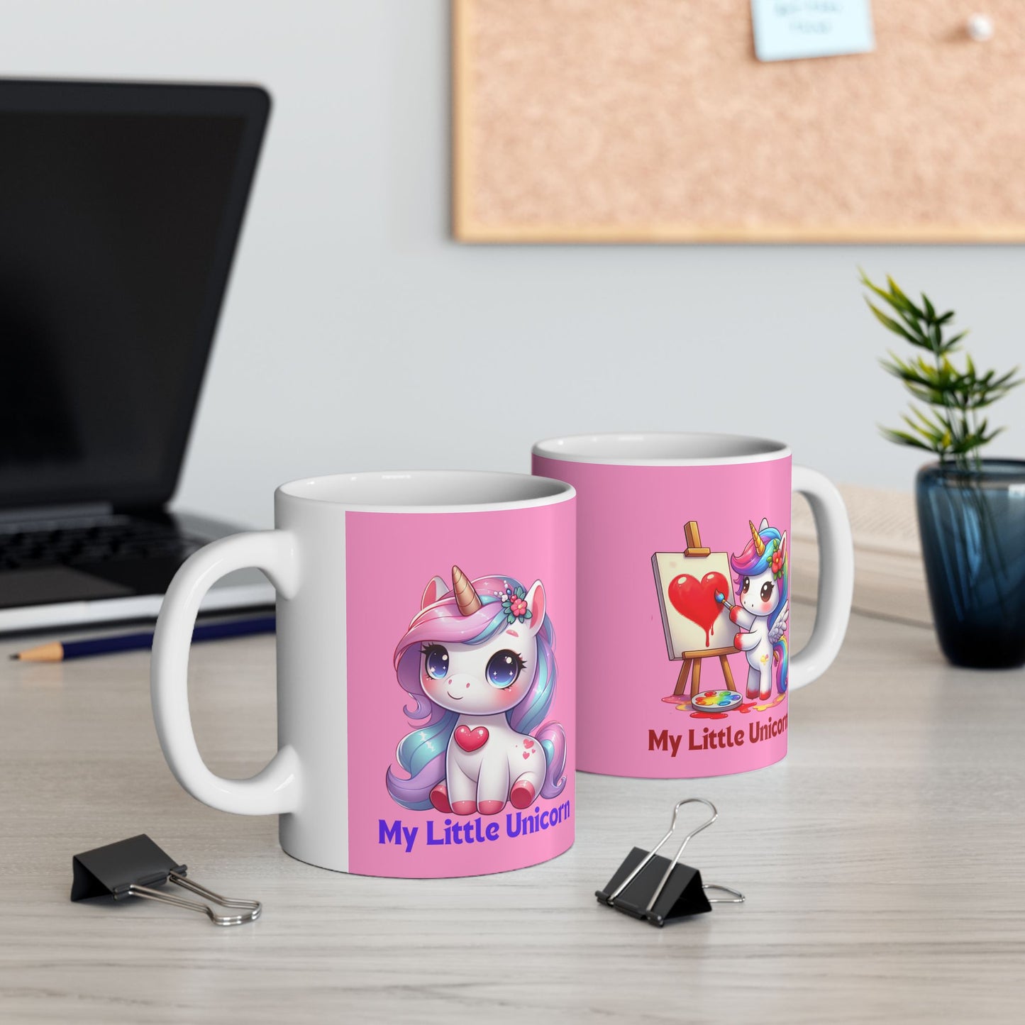 My Little Unicorn Heart Mug 11-15 Ounces Pink