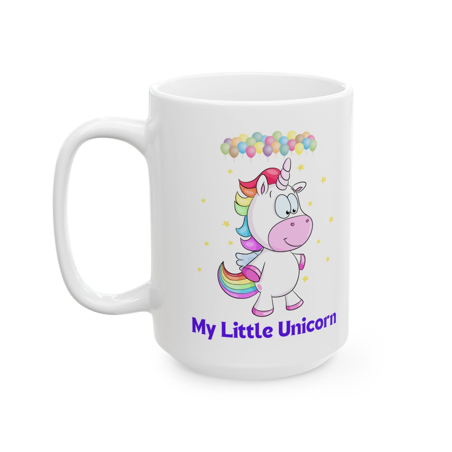 My Little Unicorn Balloons Mug 11-15 Ounces White