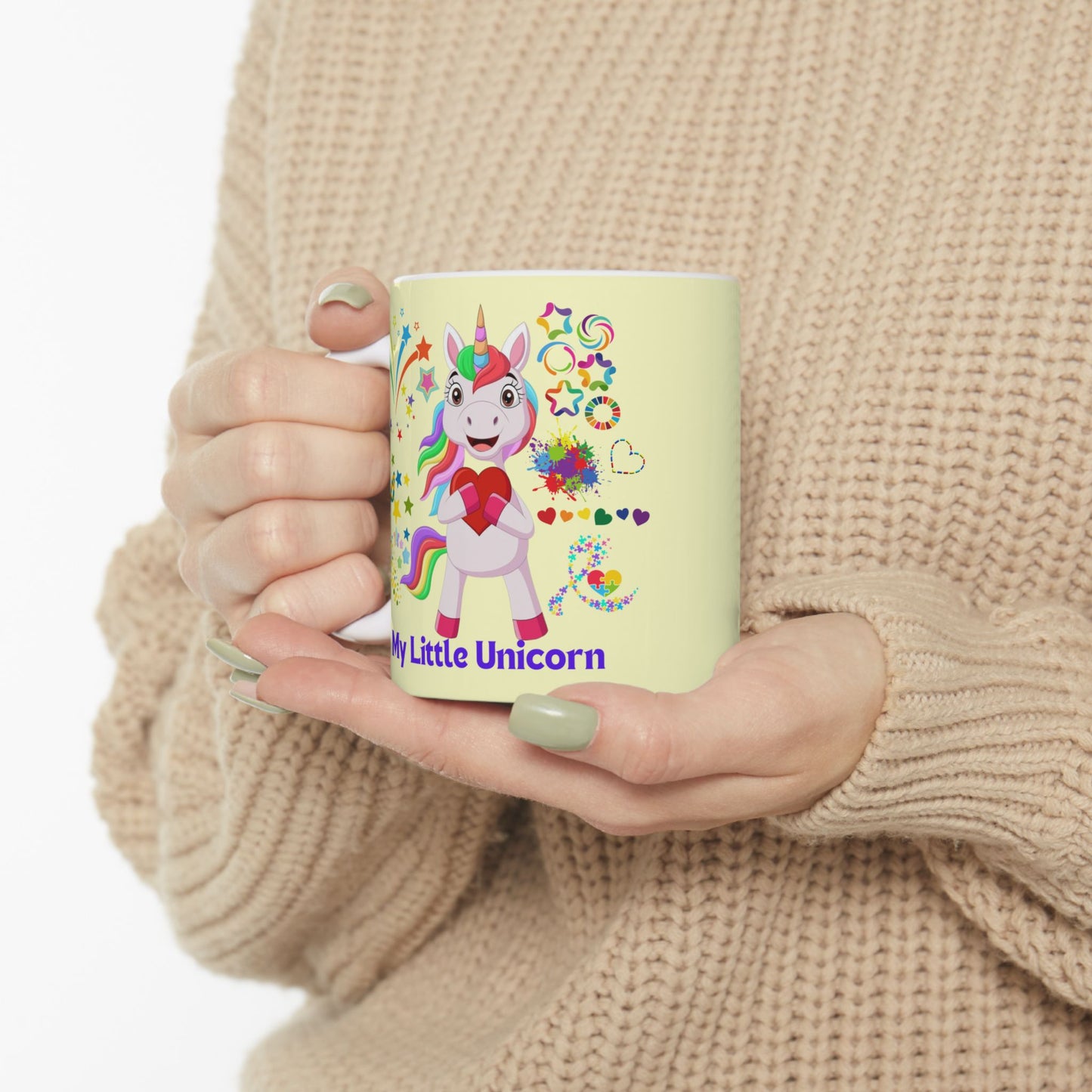 My Little Unicorn Couple Mug 11-15 Ounces Yellow