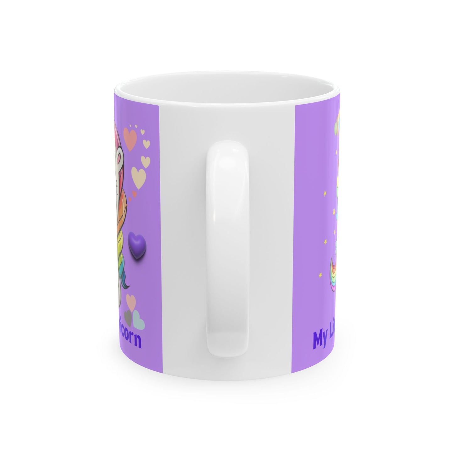 My Little Unicorn Balloons Mug 11-15 Ounces Purple