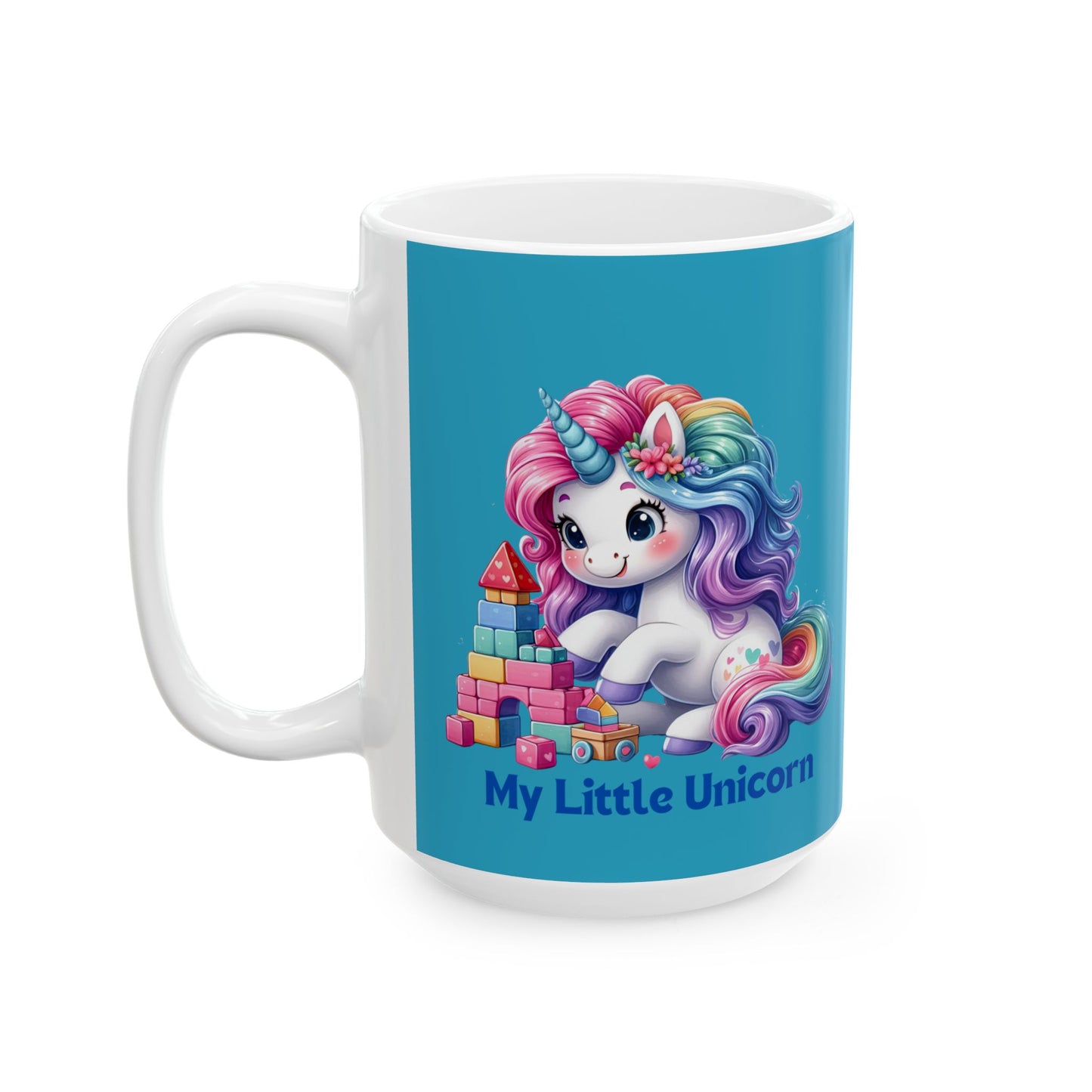 My Little Unicorn Castle Mug 11-15 Ounces Turquoise