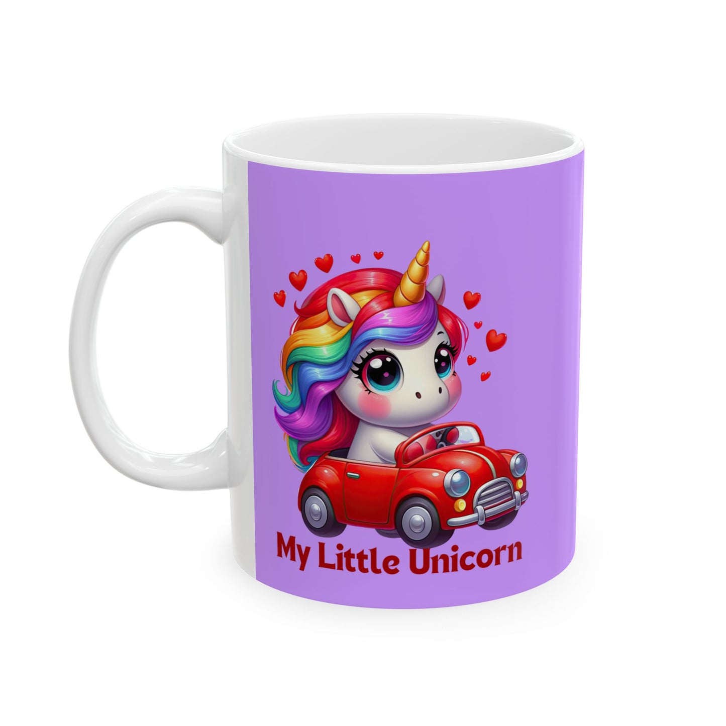 My Little Unicorn Red Car Mug 11-15 Ounces Purple