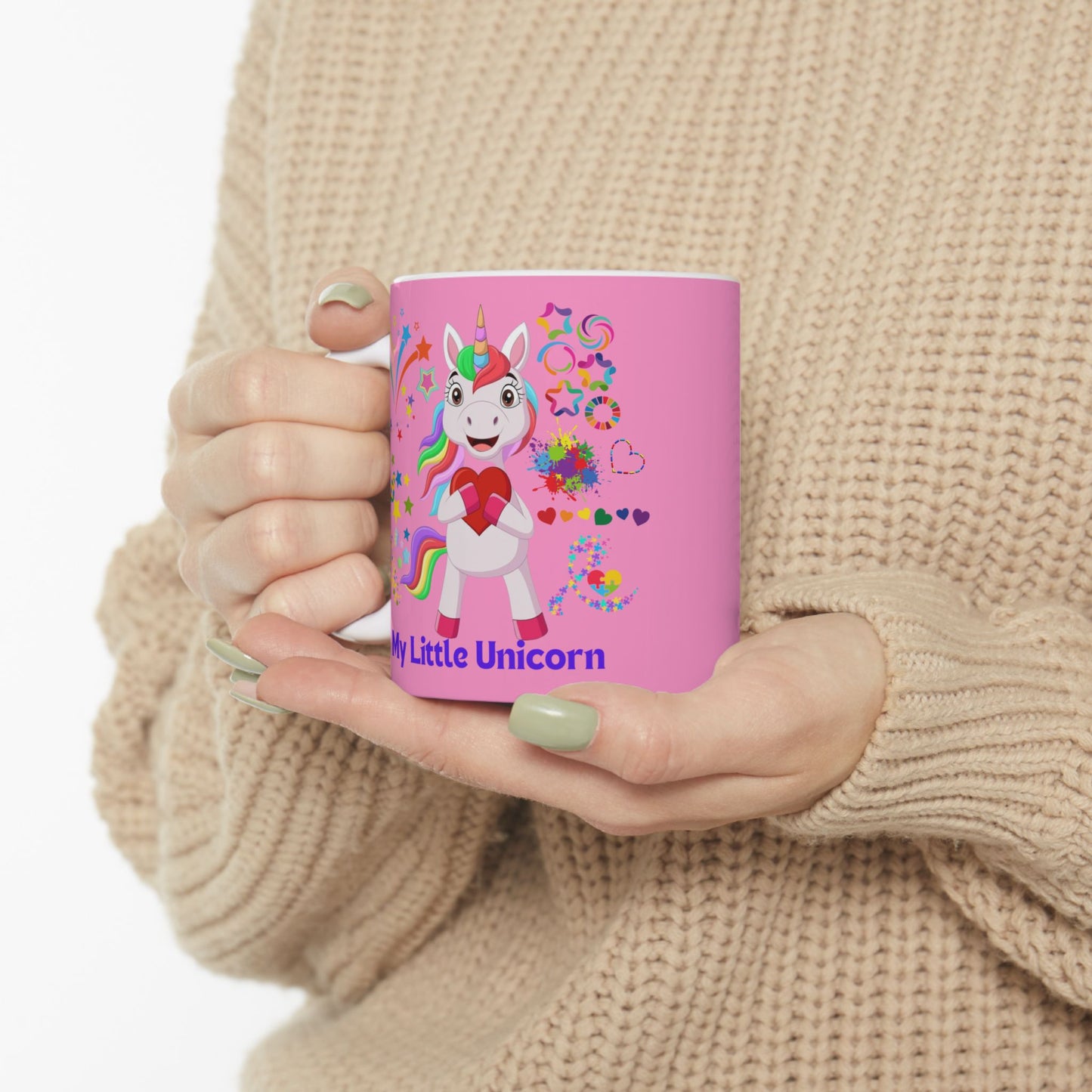 My Little Unicorn Couple Mug 11-15 Ounces Pink