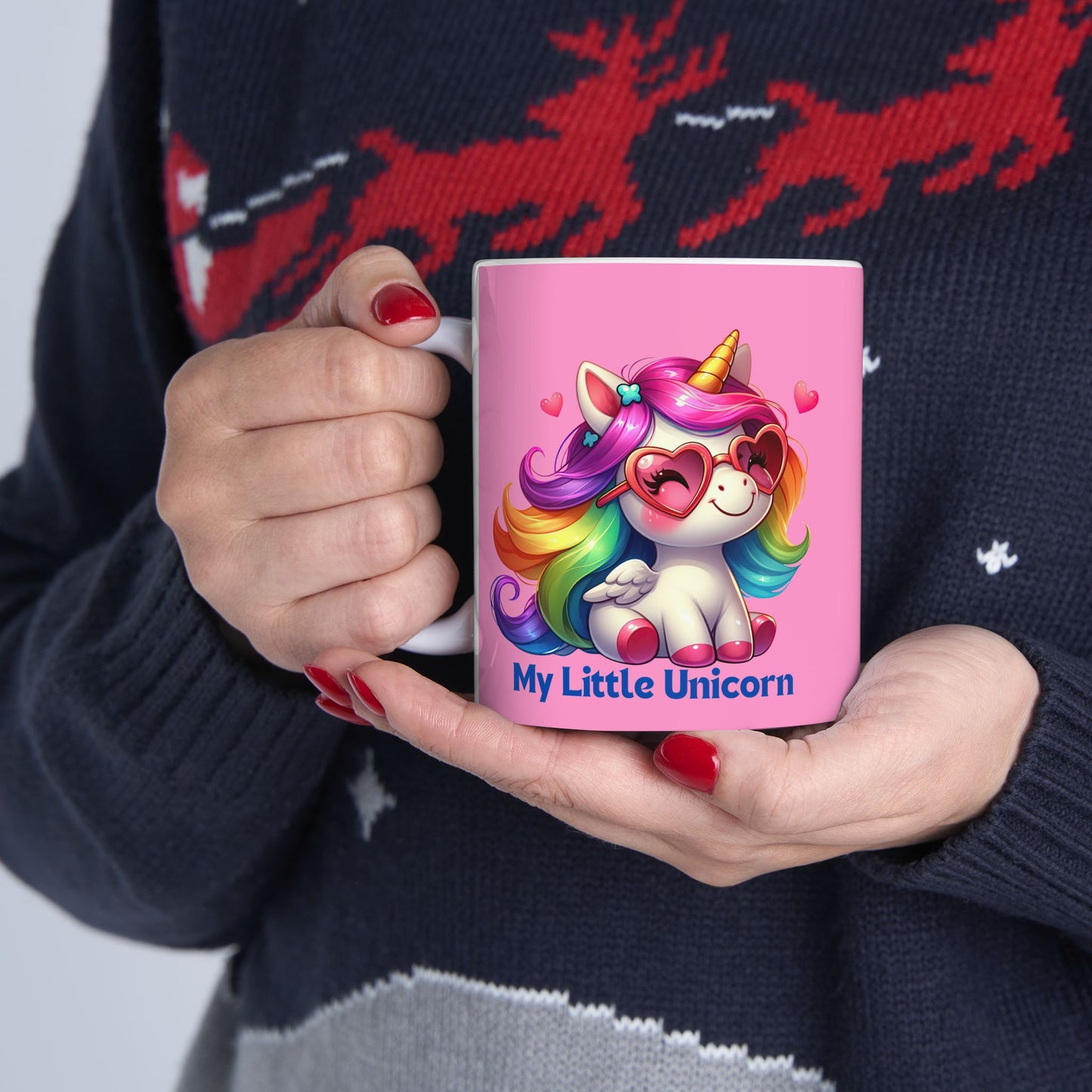 My Little Unicorn Rainbow Mug 11-15 Ounces Pink