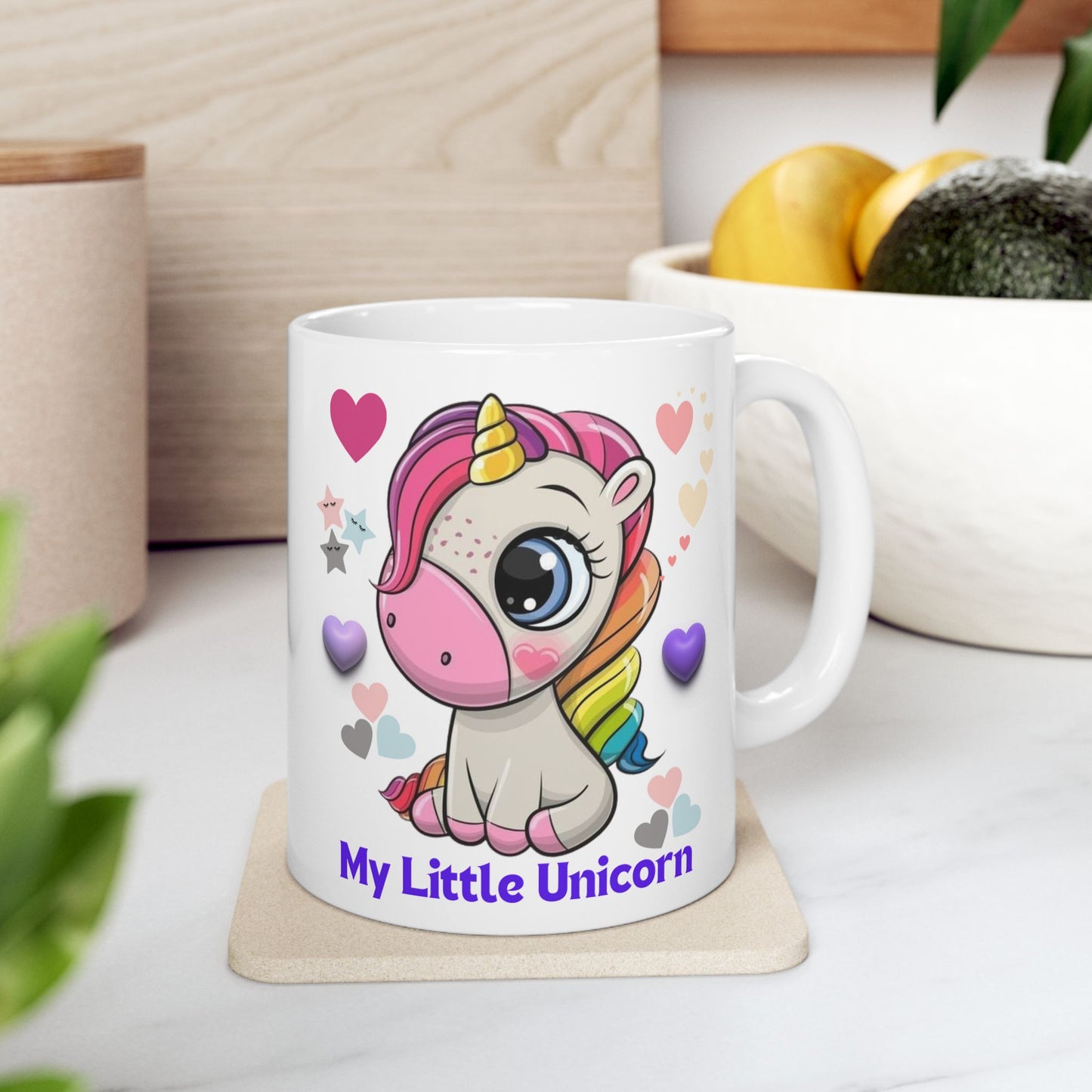 My Little Unicorn Balloons Mug 11-15 Ounces White
