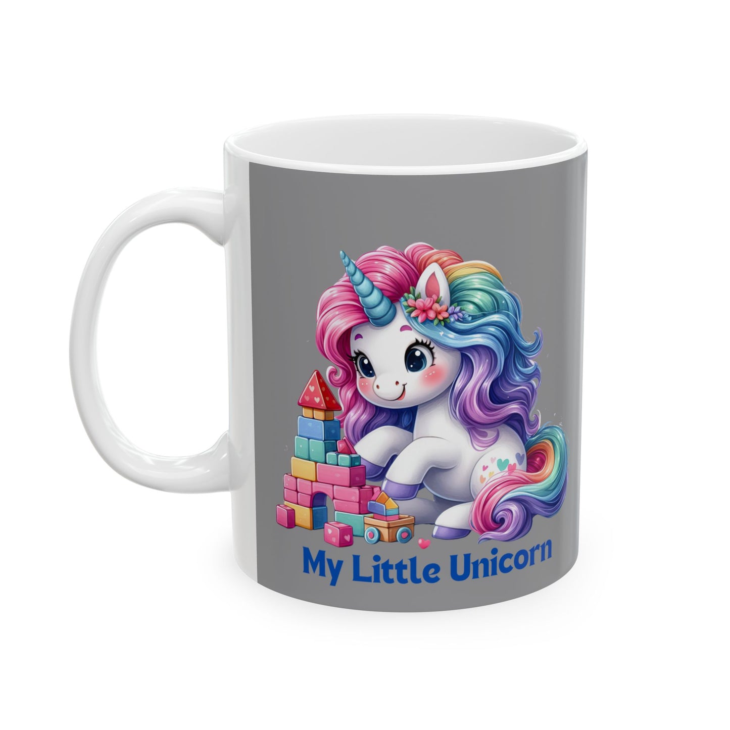 My Little Unicorn Castle Mug 11-15 Ounces Grey