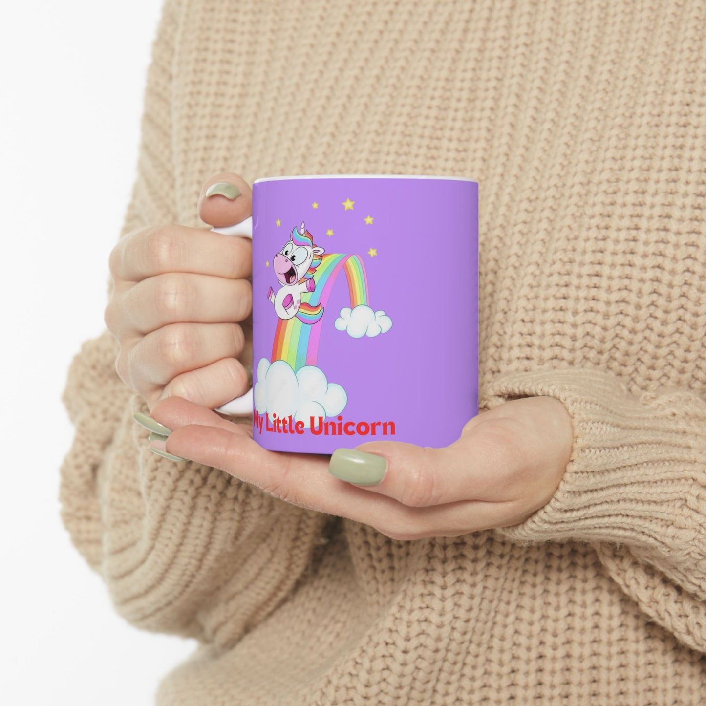 Little Gold Star Unicorn Mug 11-15 Onces Purple