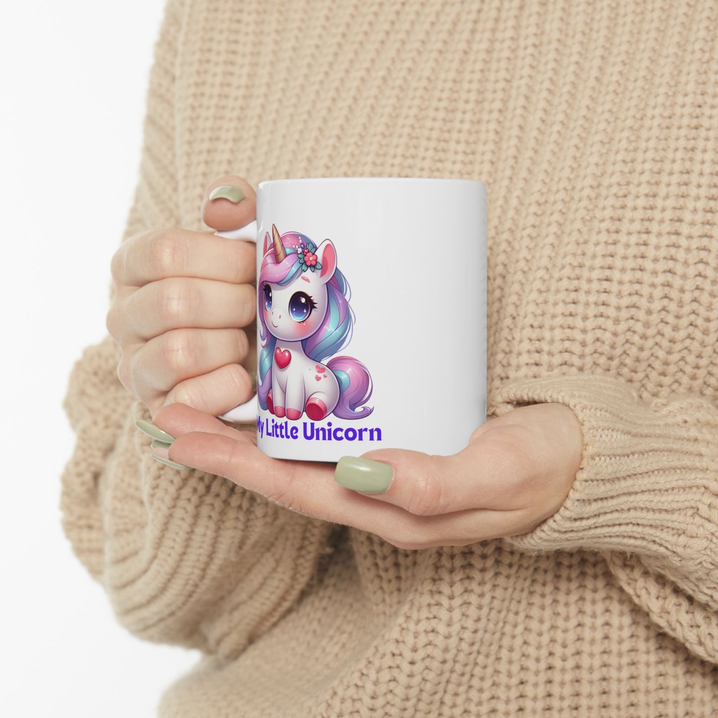 My Little Unicorn Heart Mug 11-15 Ounces White