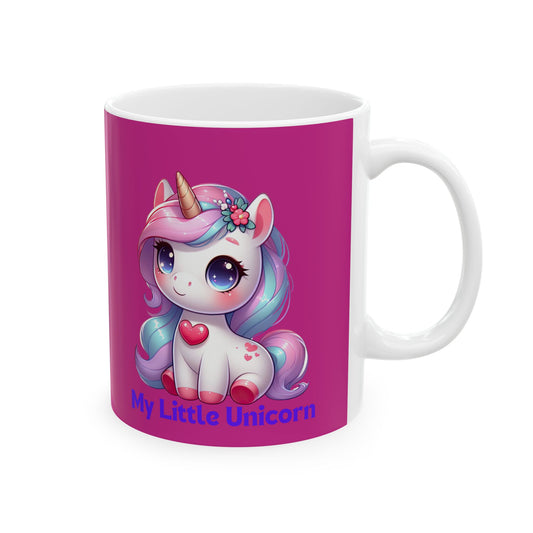 My Little Unicorn Heart Mug 11-15 Ounces Pink