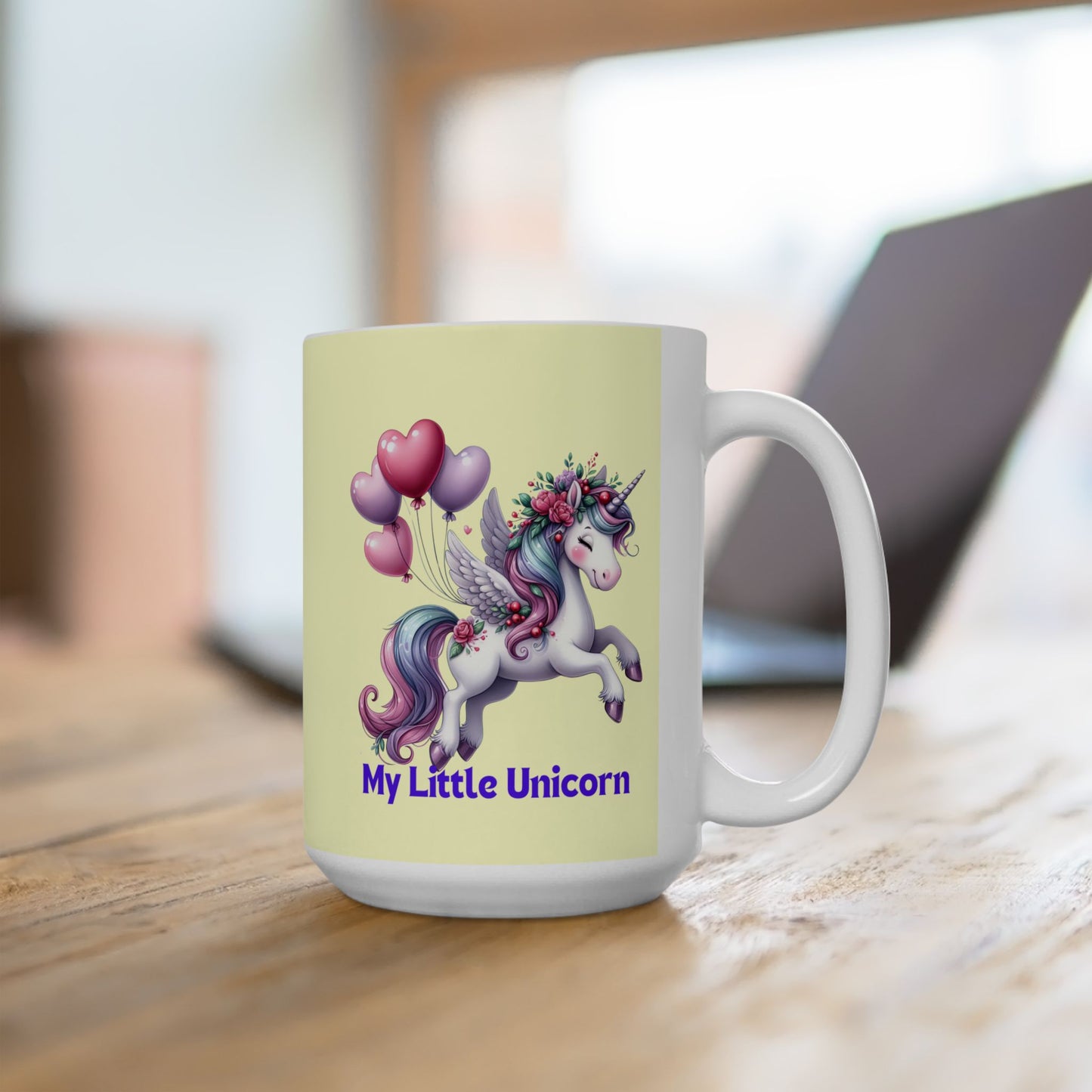 My Little Unicorn Horse Mug 11-15 Ounces Yellow
