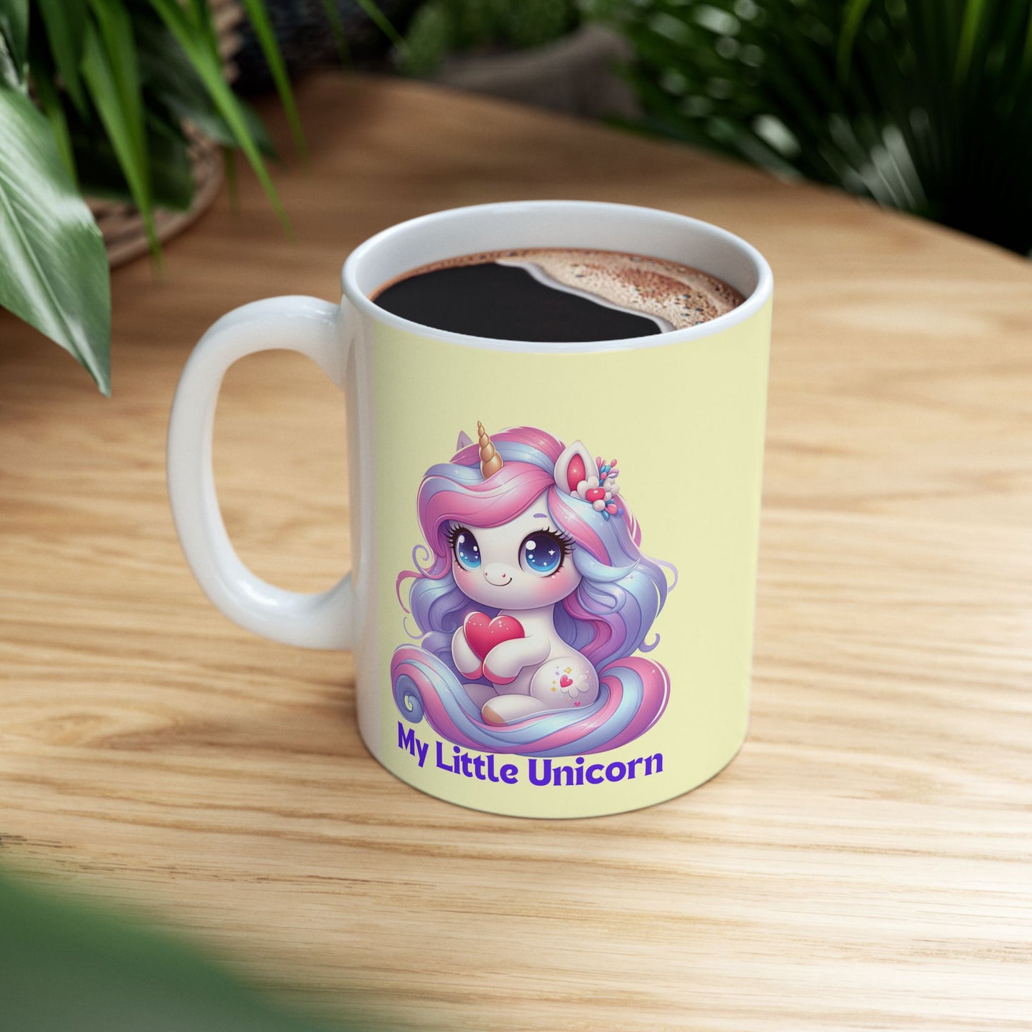 My Little Unicorn Horse Mug 11-15 Ounces Yellow