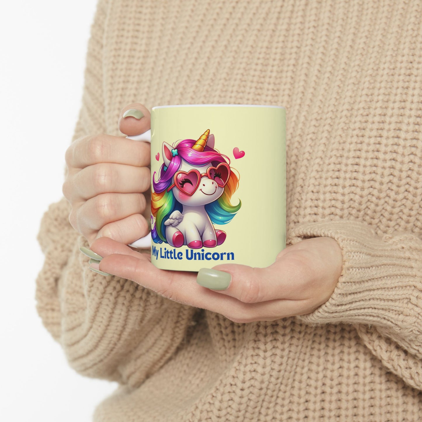 My Little Unicorn Rainbow Mug 11-15 Ounces Yellow
