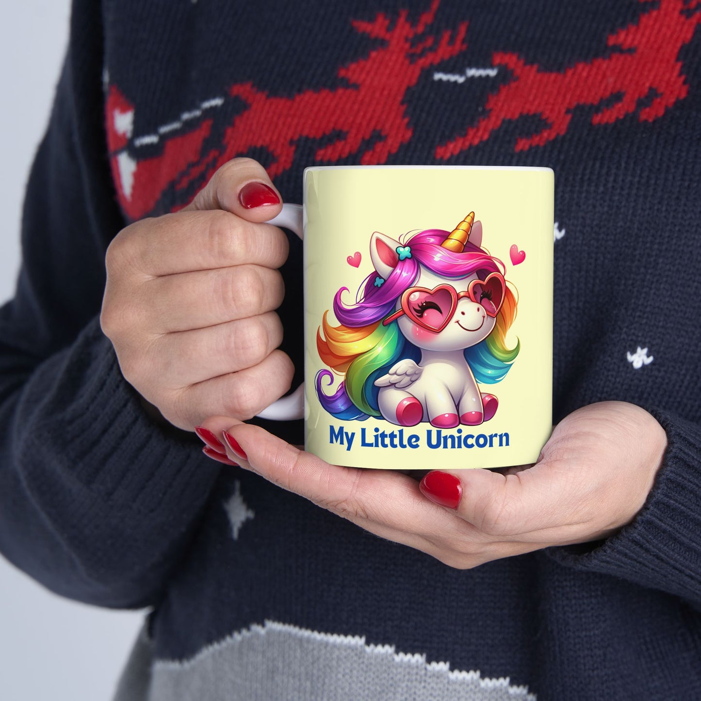 My Little Unicorn Rainbow Mug 11-15 Ounces Yellow