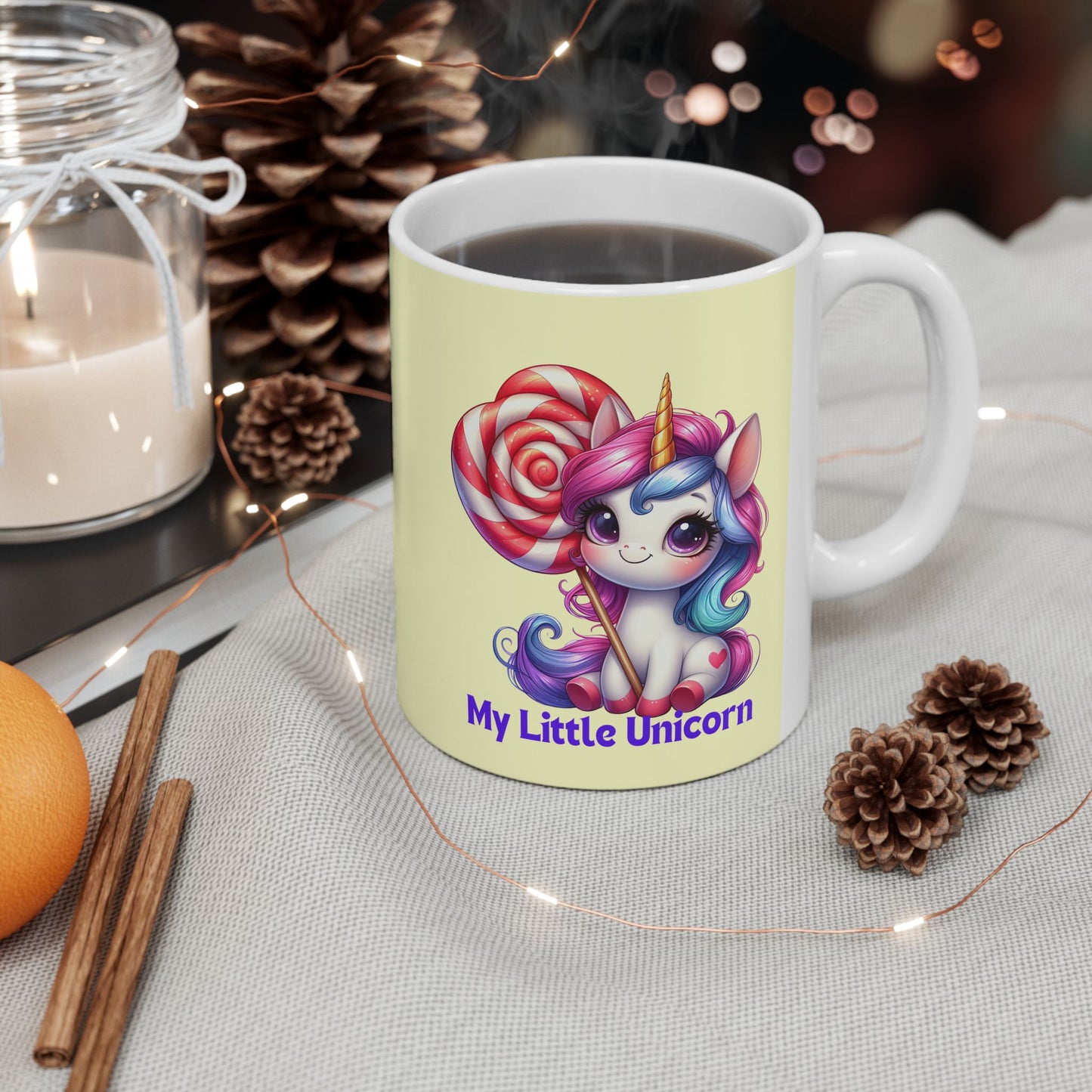 My Little Unicorn Candy Mug 11-15 Ounces Yellow