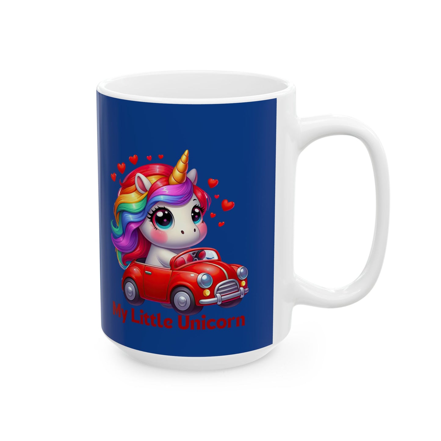 My Little Unicorn Castle Mug 11-15 Ounces Dark Blue