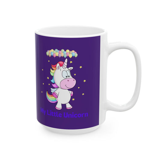 My Little Unicorn Balloons Mug 11-15 Ounces Purple