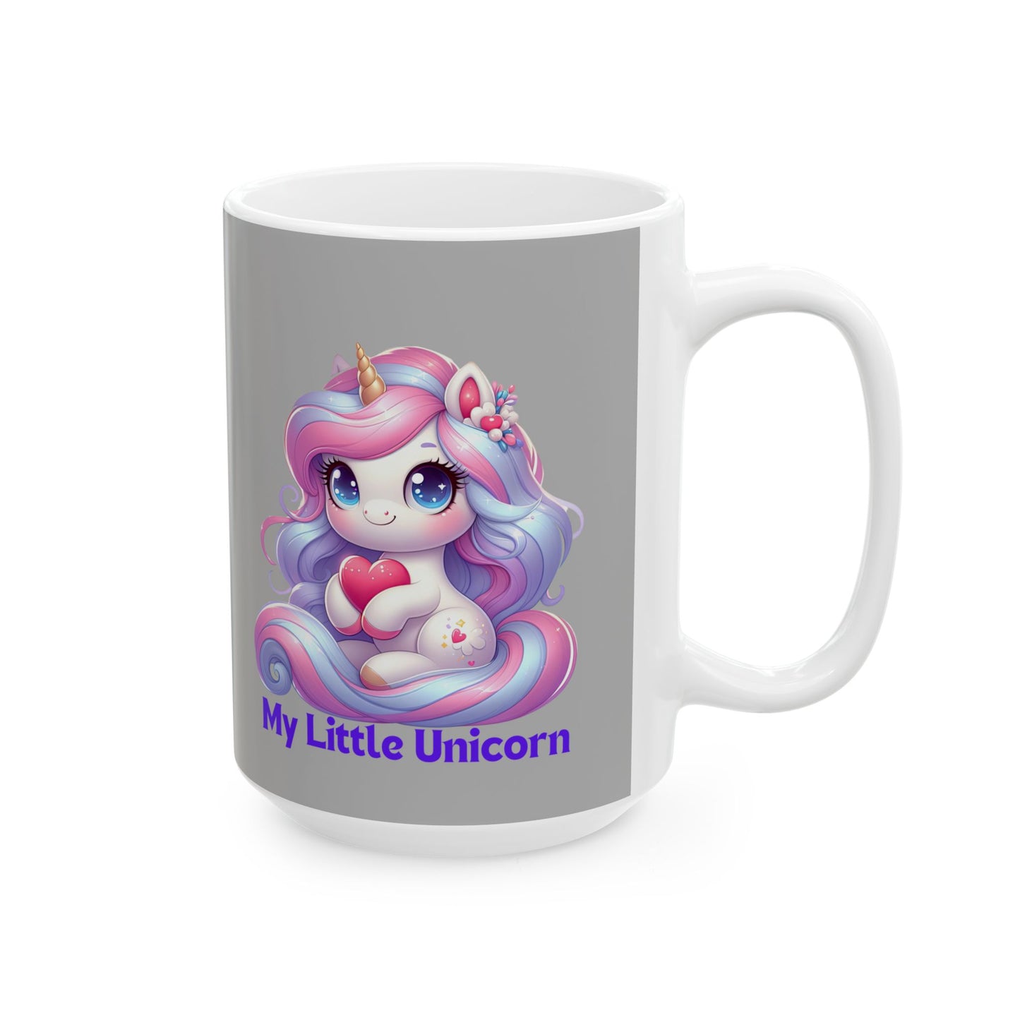 My Little Unicorn Sweet Mug 11-15 Ounces Light Grey