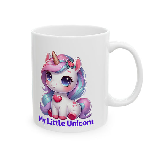 My Little Unicorn Heart Mug 11-15 Ounces White