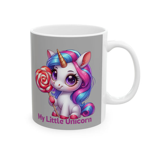My Little Unicorn Princess Mug 11 Ounces Light Grey