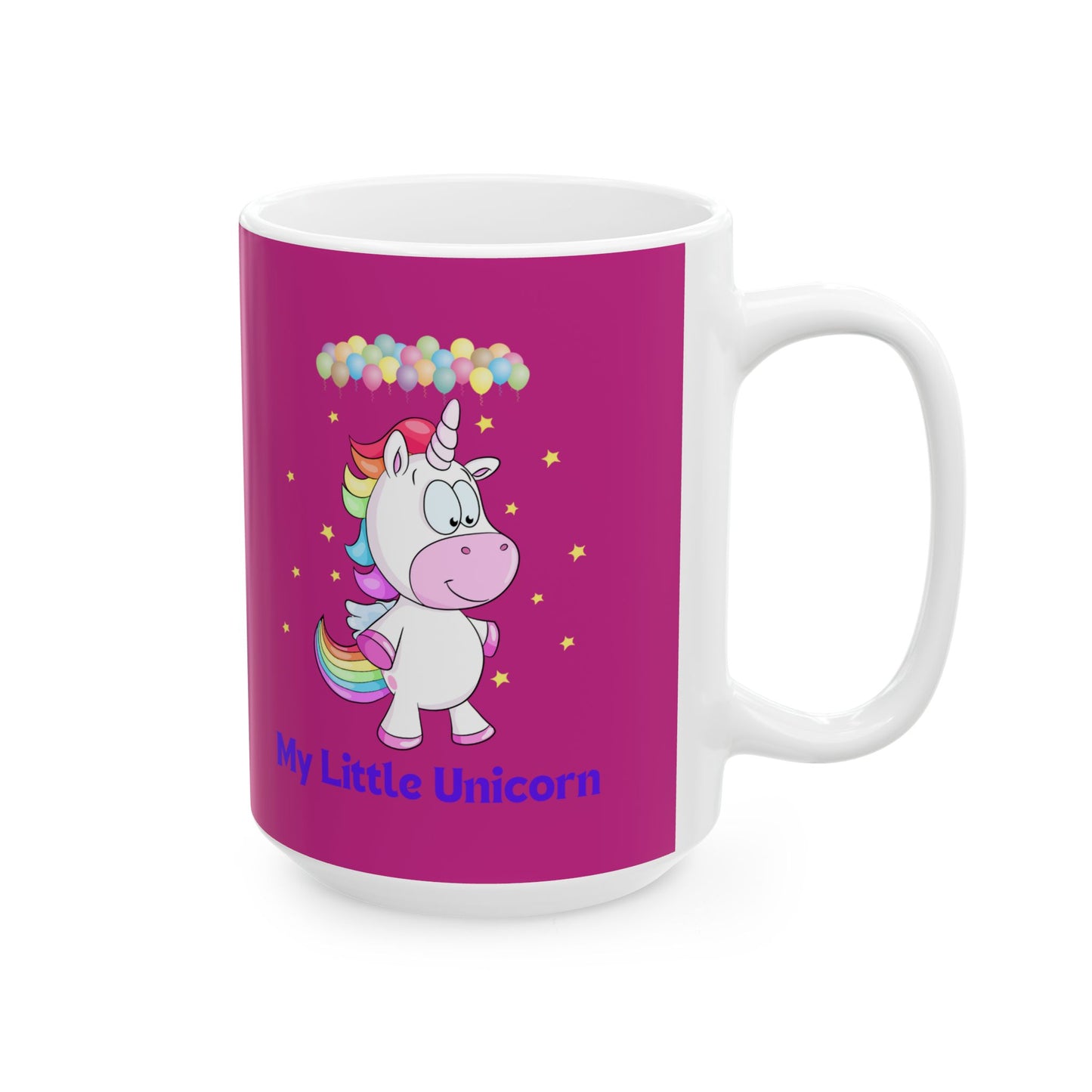 My Little Unicorn Balloons Mug 11-15 Ounces Pink