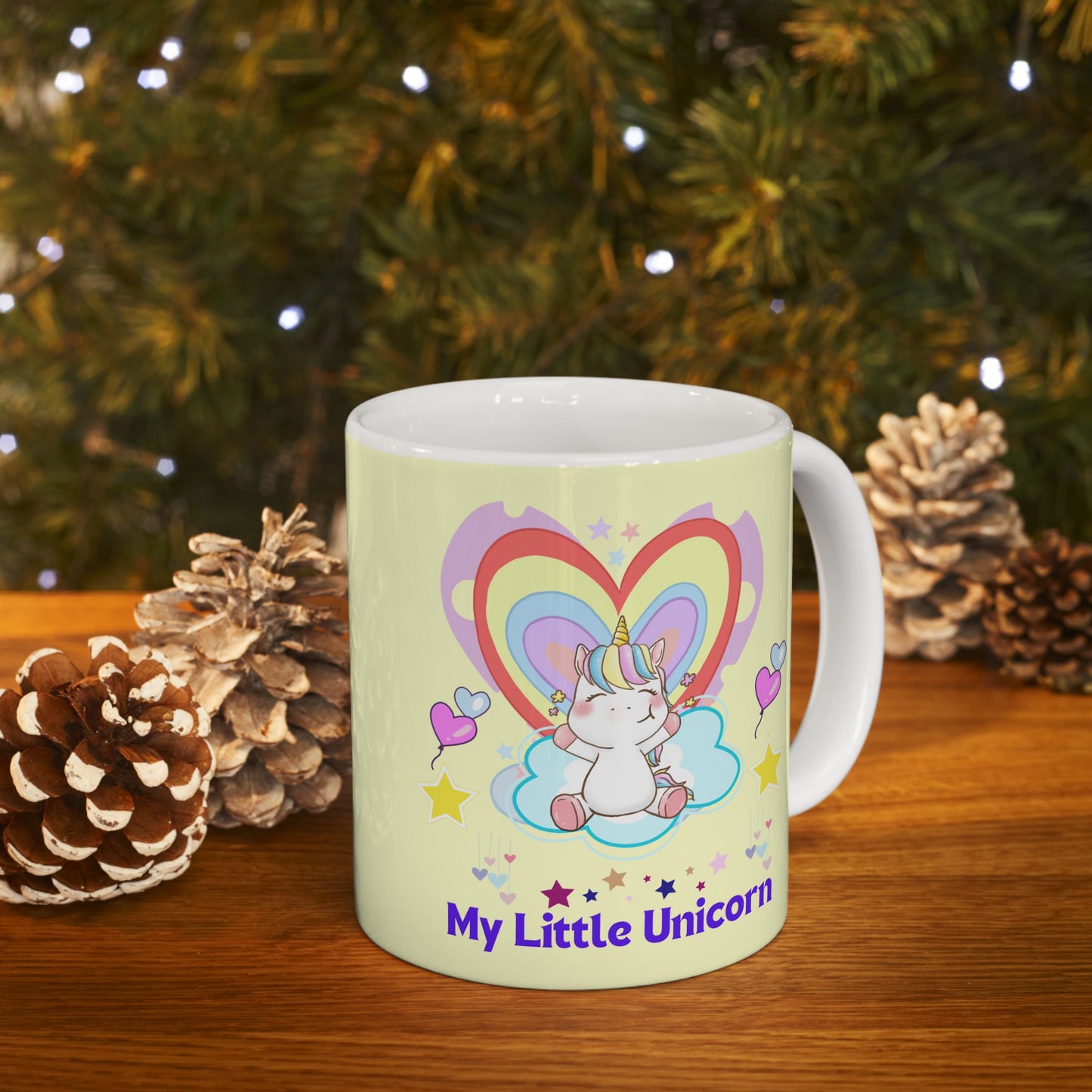My Little Unicorn Love Mug 11-15 Ounces Yellow