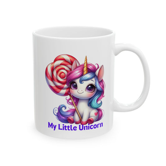 My Little Unicorn Candy Mug 11-15 Ounces White